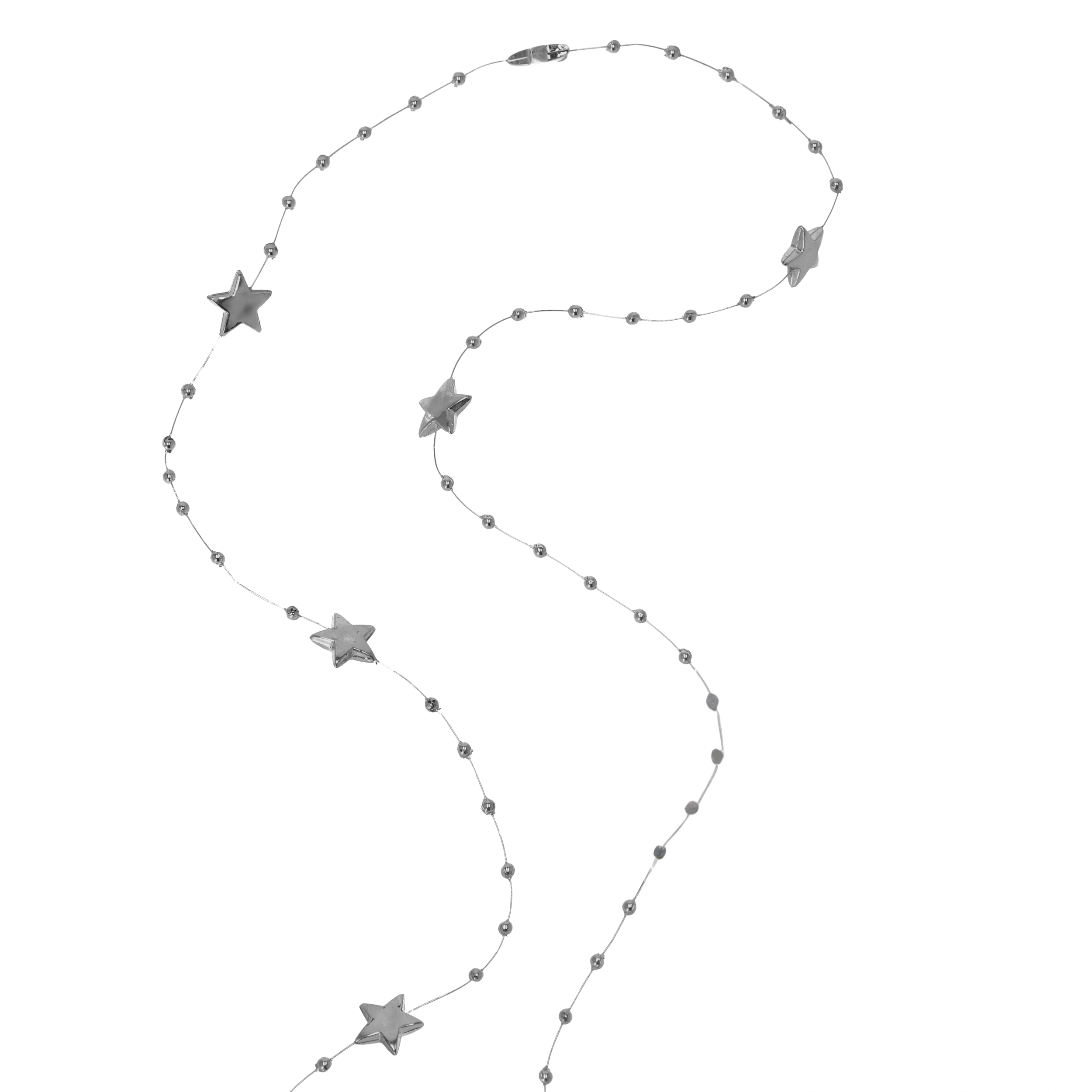 Poland product data sample: Korale witeczne gwiazdki 5m x 26cm srebrne
