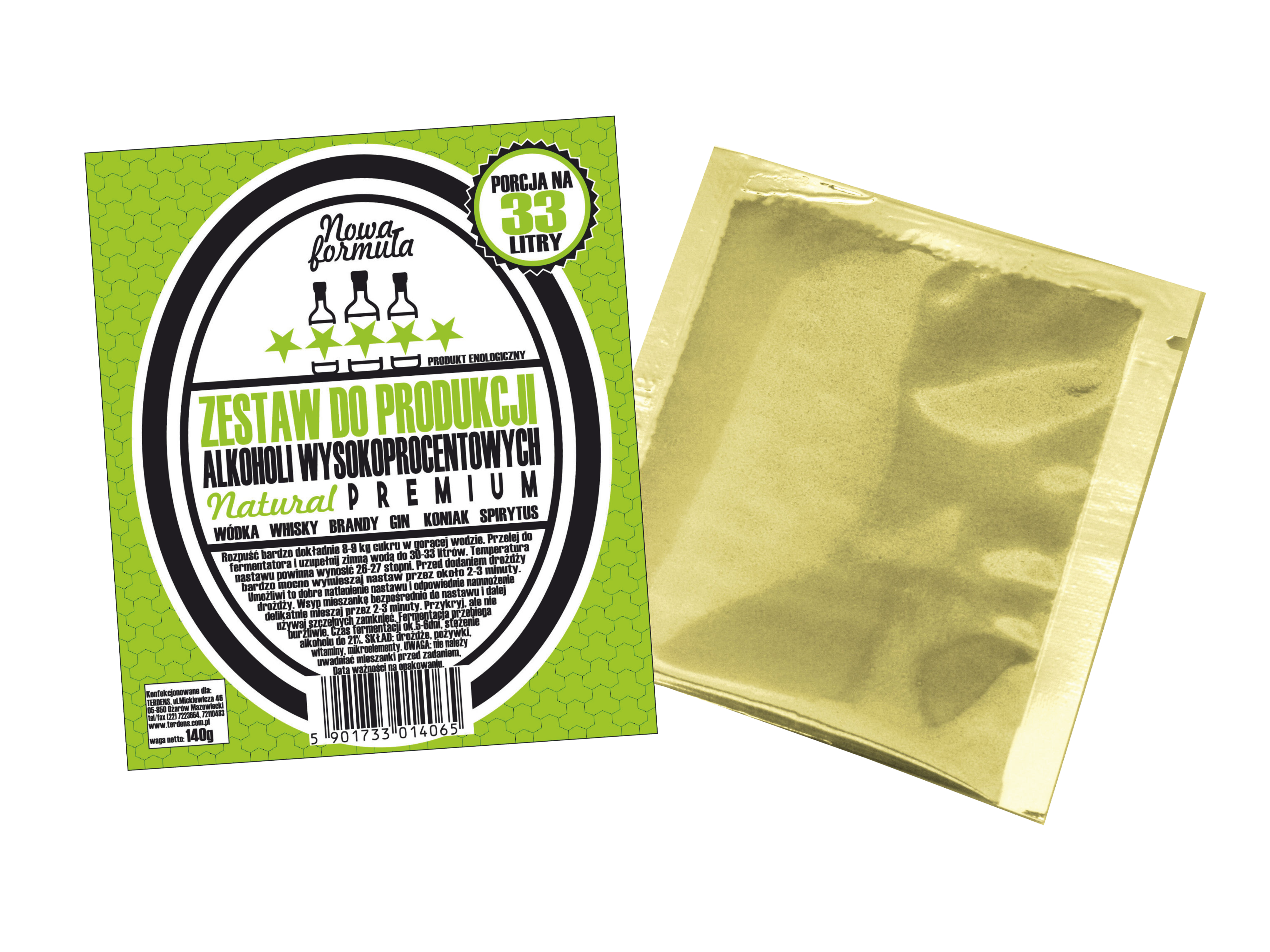 Zestaw do produkcji alkoholi 140g