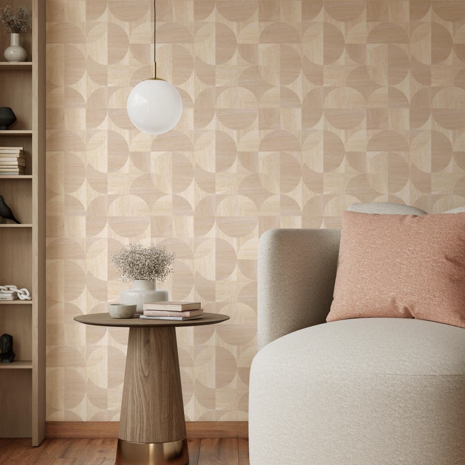 Papel de parede ALBA bege 0.53 x 10.05m INSPIRE