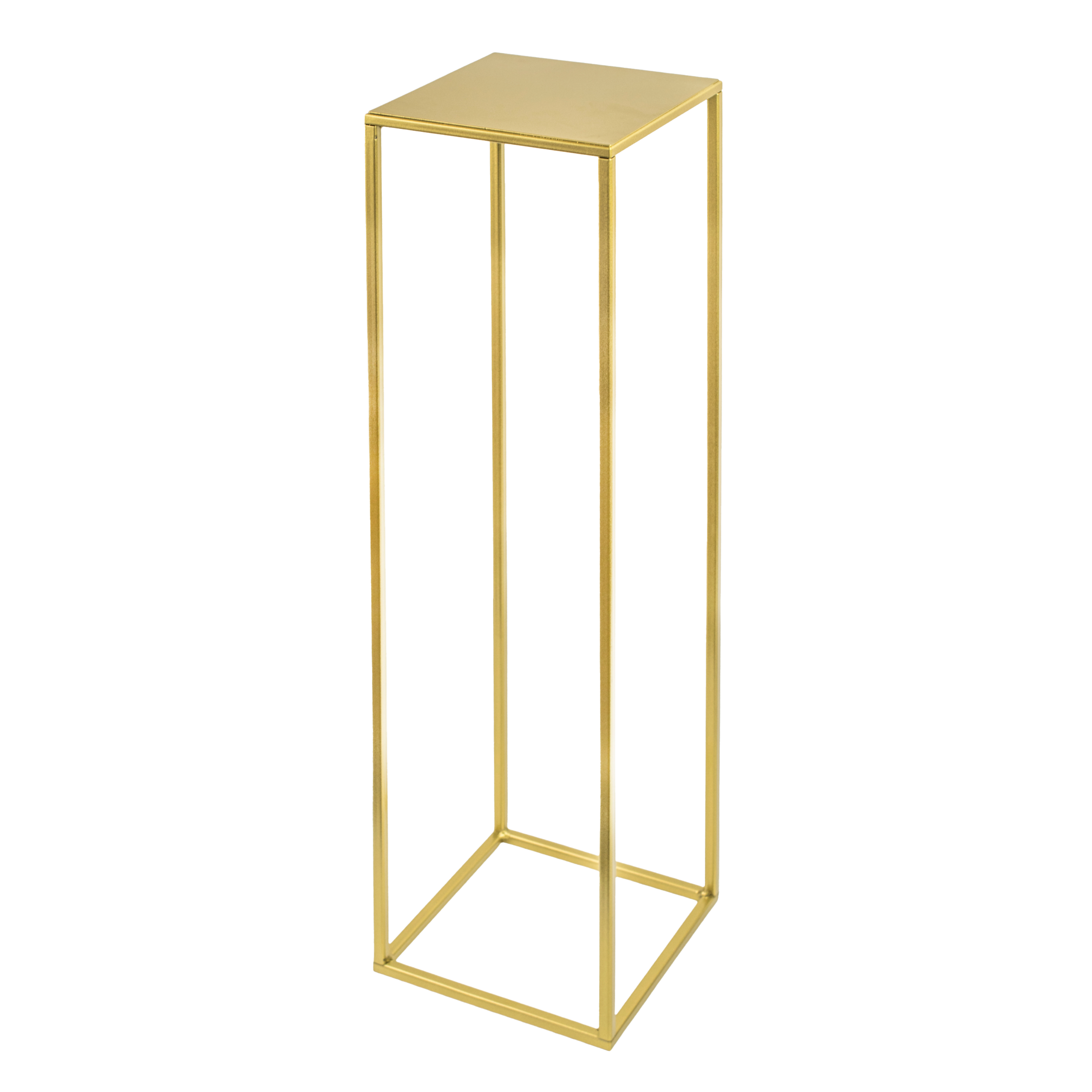 Kwietnik osłonka stojak Evron 19x19x77 cm złoty metalowy loft