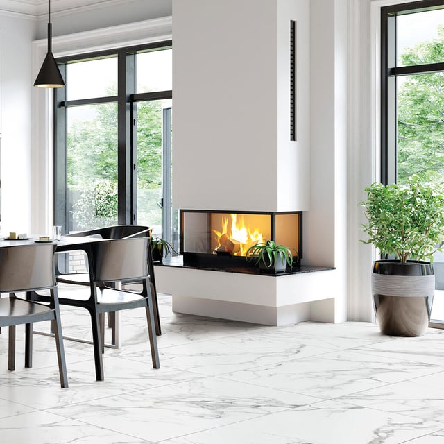 Piastrella da pavimento e rivestimento interno ed esterno 60 x 120 cm Sp. 9.2 mm rettificato Silk in gres porcellanato grigio satinato traffico molto intenso (pei 5/5) 1.44 mq