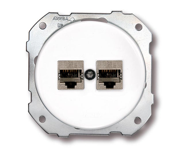 Double prise RJ45 à composer Do Low FONTINI blanc
