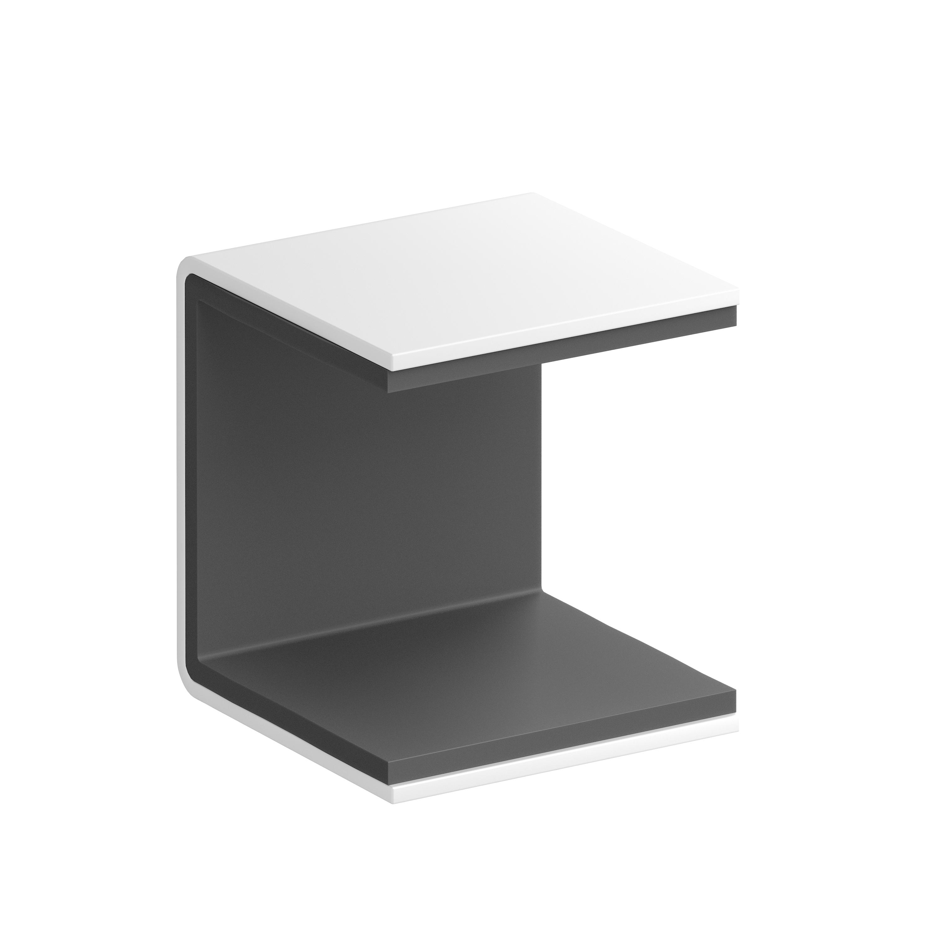 Attache-caisson SPACEO Kub acier blanc, L.3.5 x l.3.5 cm - 2