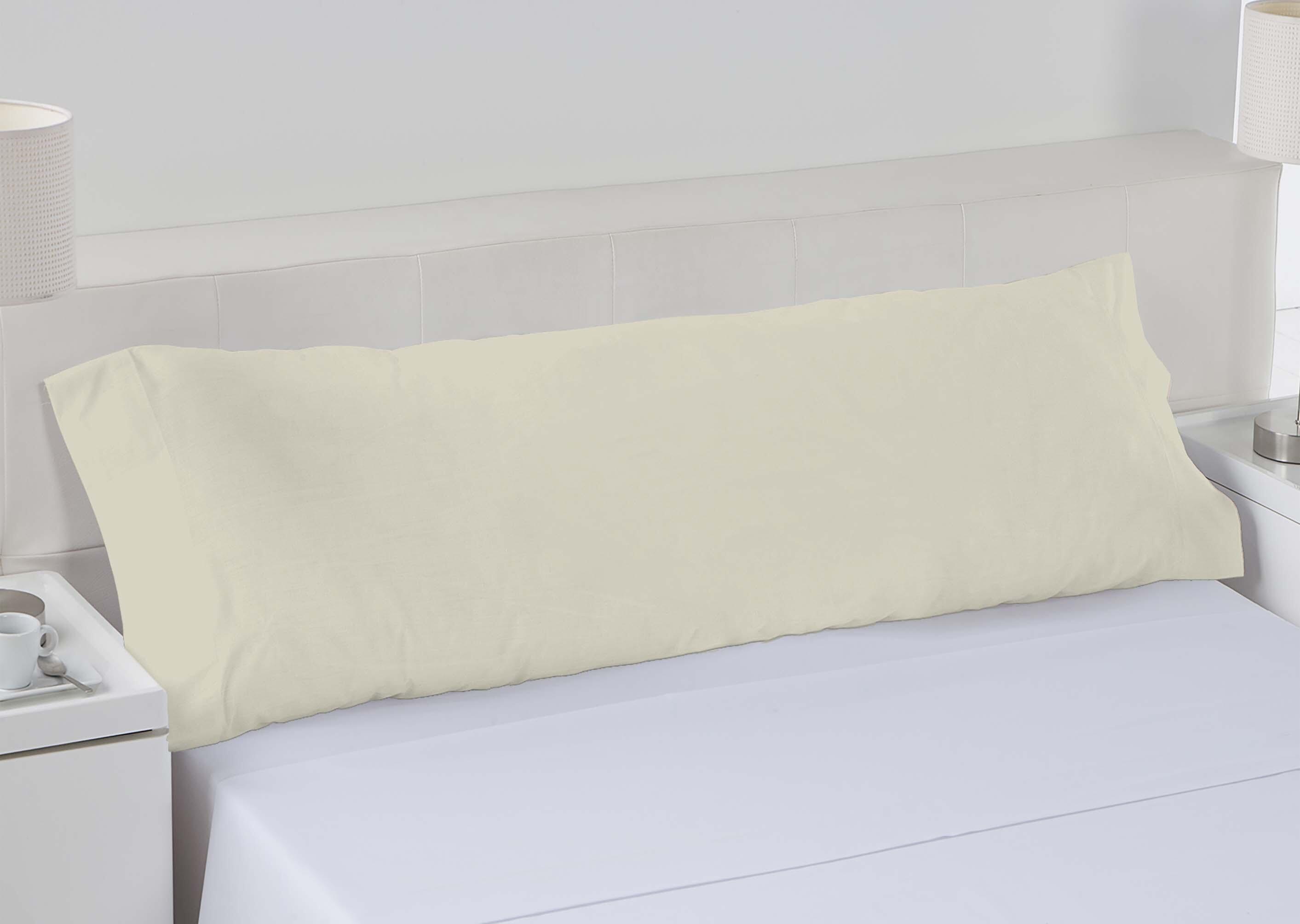 Funda de almohada Esencial algodón 144 hilos verde agua 45 x 170 cm para cama de 150 cm - 6