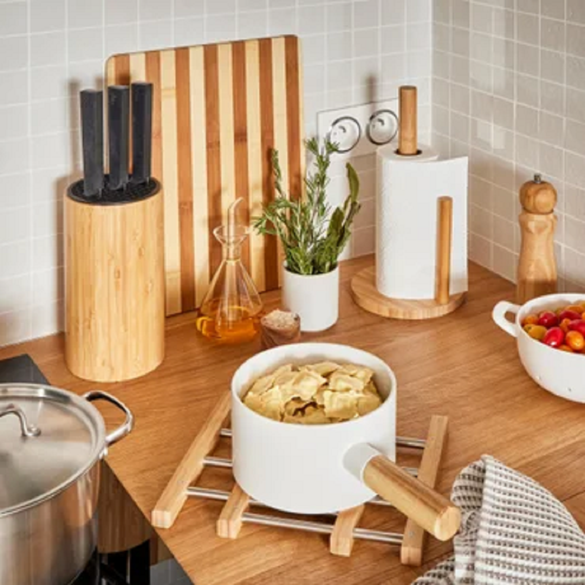 Base Extensível em bambu 23x20x2 cm - 5