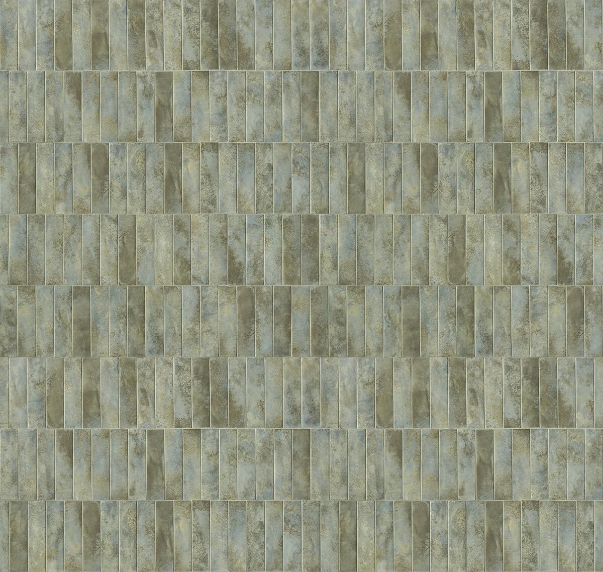 Piastrella da pavimento e rivestimento interno in gres porcellanato 6 x 24 cm non rettificato smaltato verde satinato Clash R9 traffico medio forte (pei 3/5) Sp. 8.5 mm 0.69 mq - 13