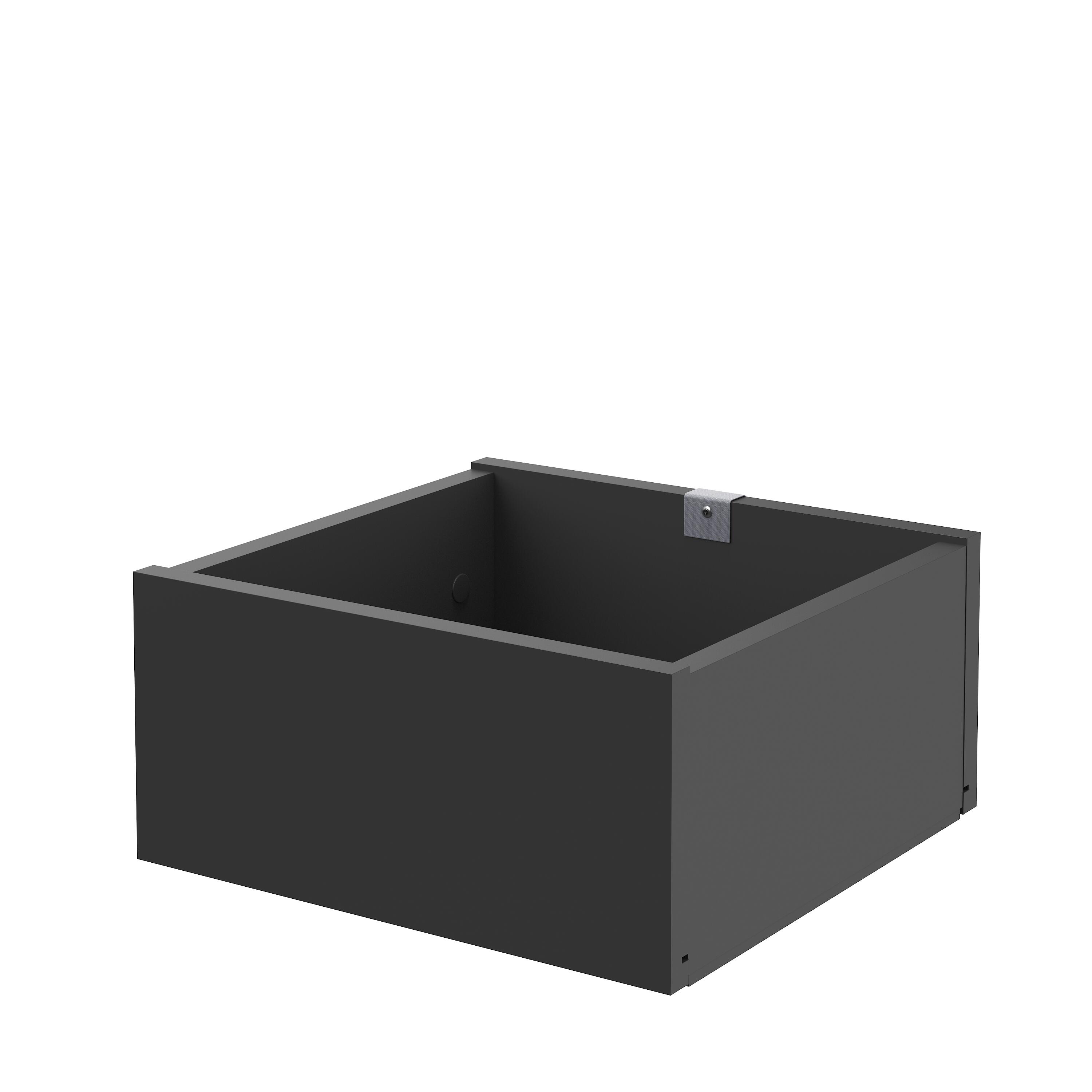 Gaveta para armário com frente Spaceo Kub 15 x 32,4 x 31,6 cm cinza - 3
