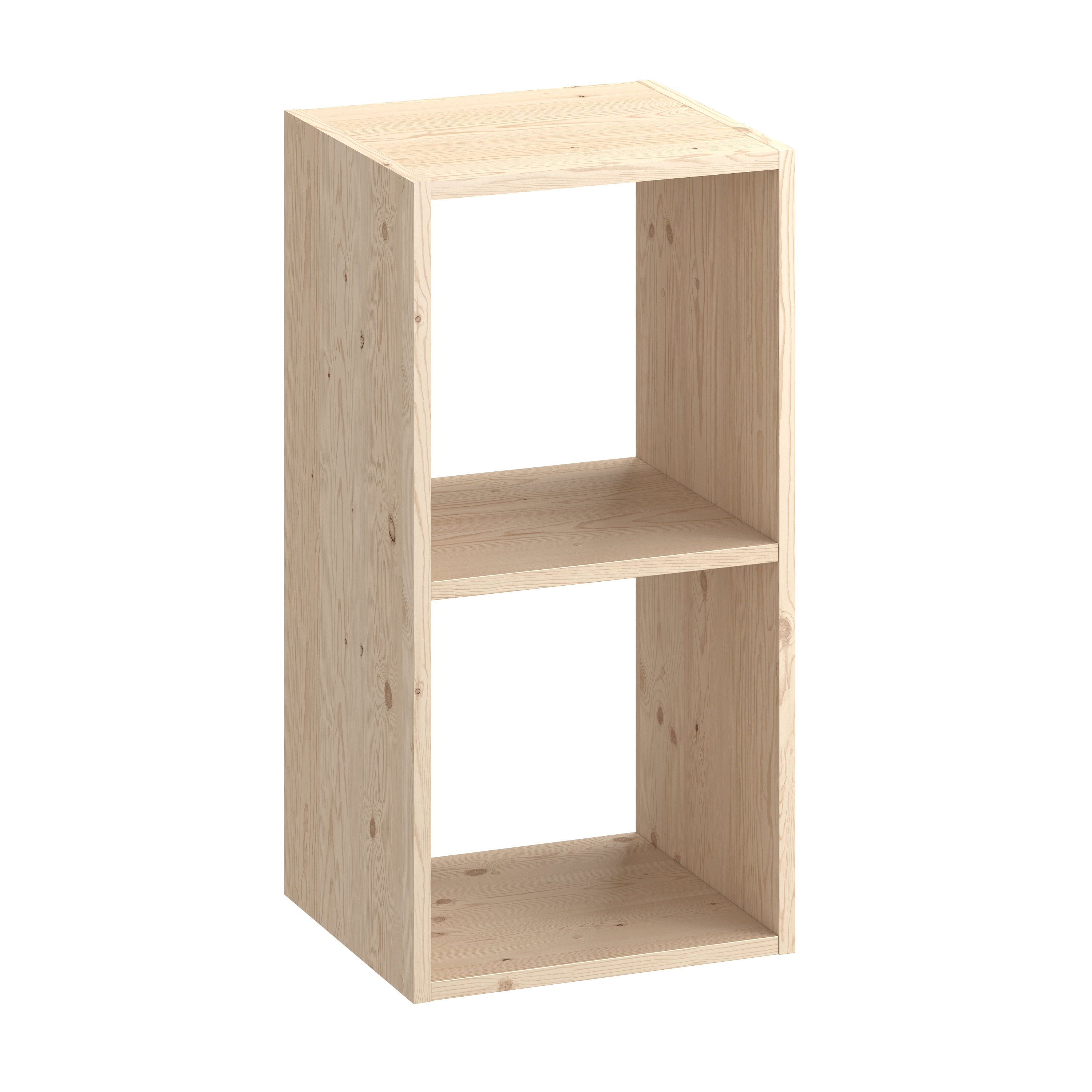 Estantería spaceo kub 2 cubos pino 70. 4x36. 31. 7cm