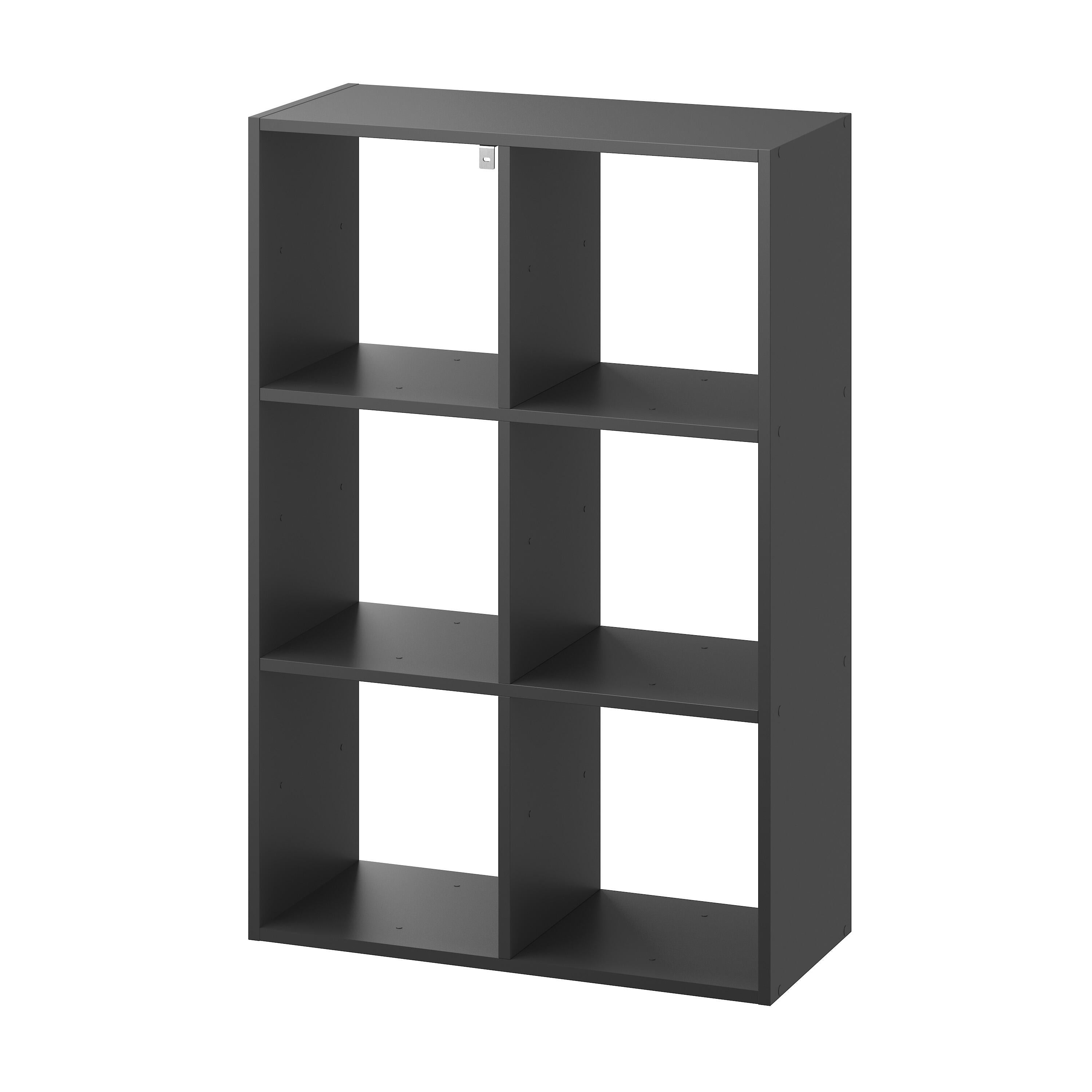 Estante de parede 6 cubos cinza 70,4 x 31,7 x 104,9 cm Spaceo Kub - 2