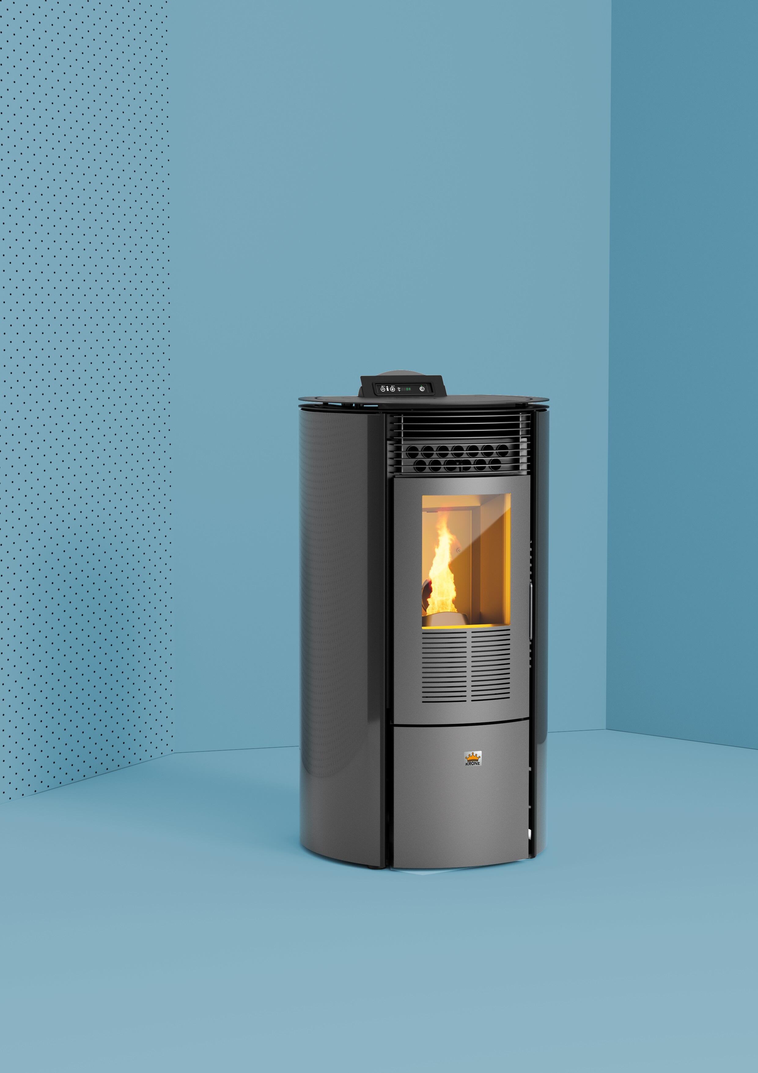 Stufa a pellet ventilata Theresia 6.3 KW nera - 2