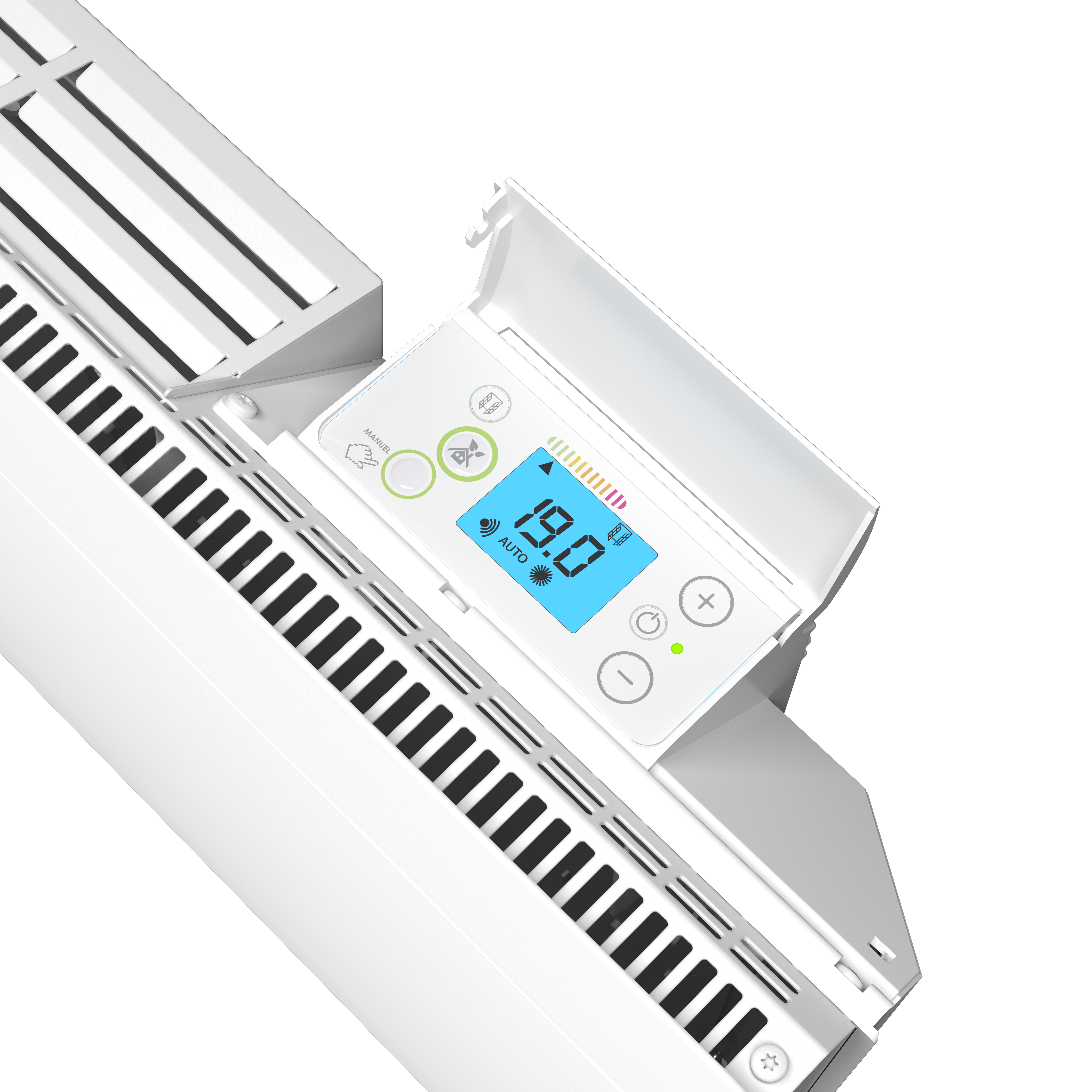 Radiateur électrique à inertie fonte Walter Noirot 1000W horizontal blanc - 4