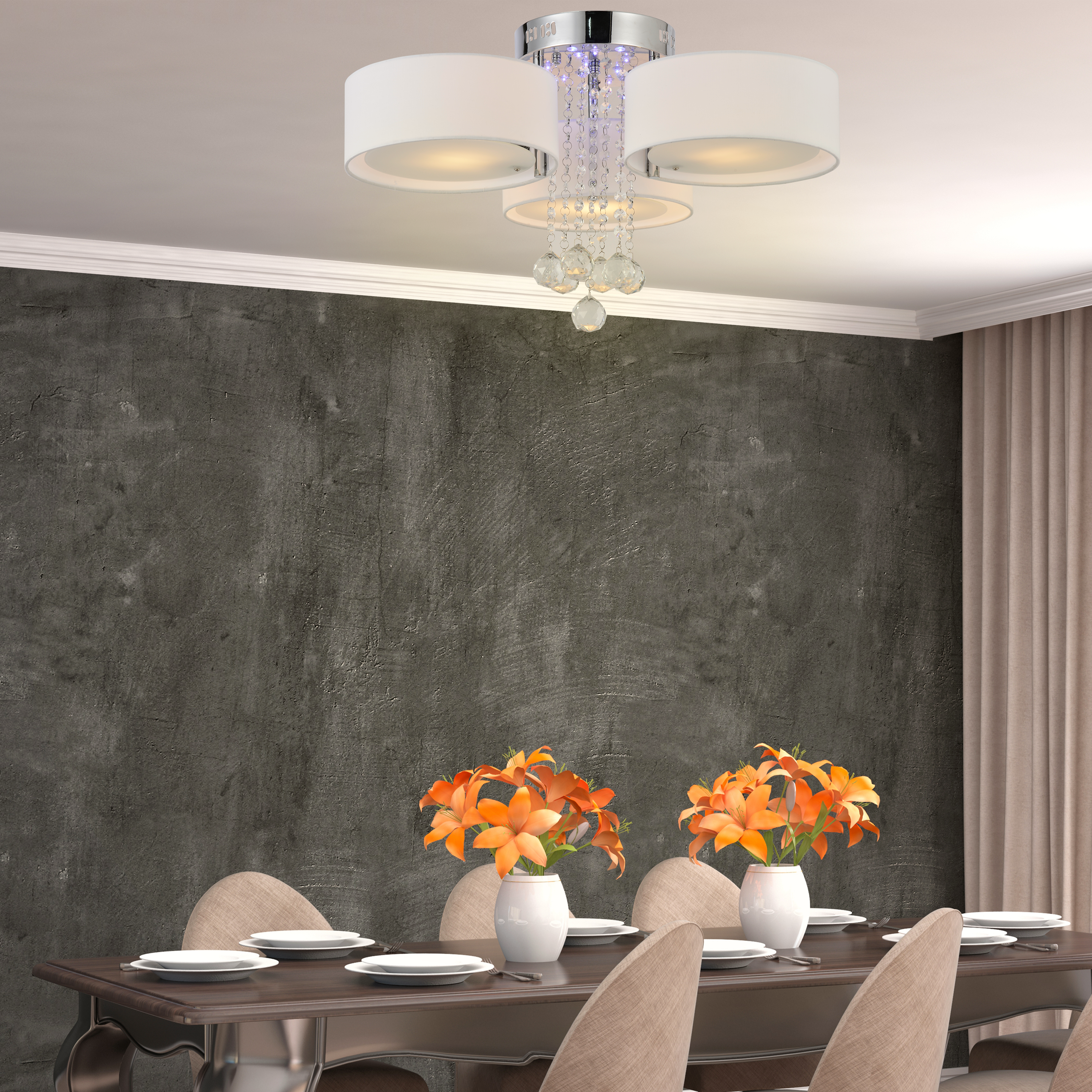 Lampa wisząca Gambela biała LED Light Prestige - 2