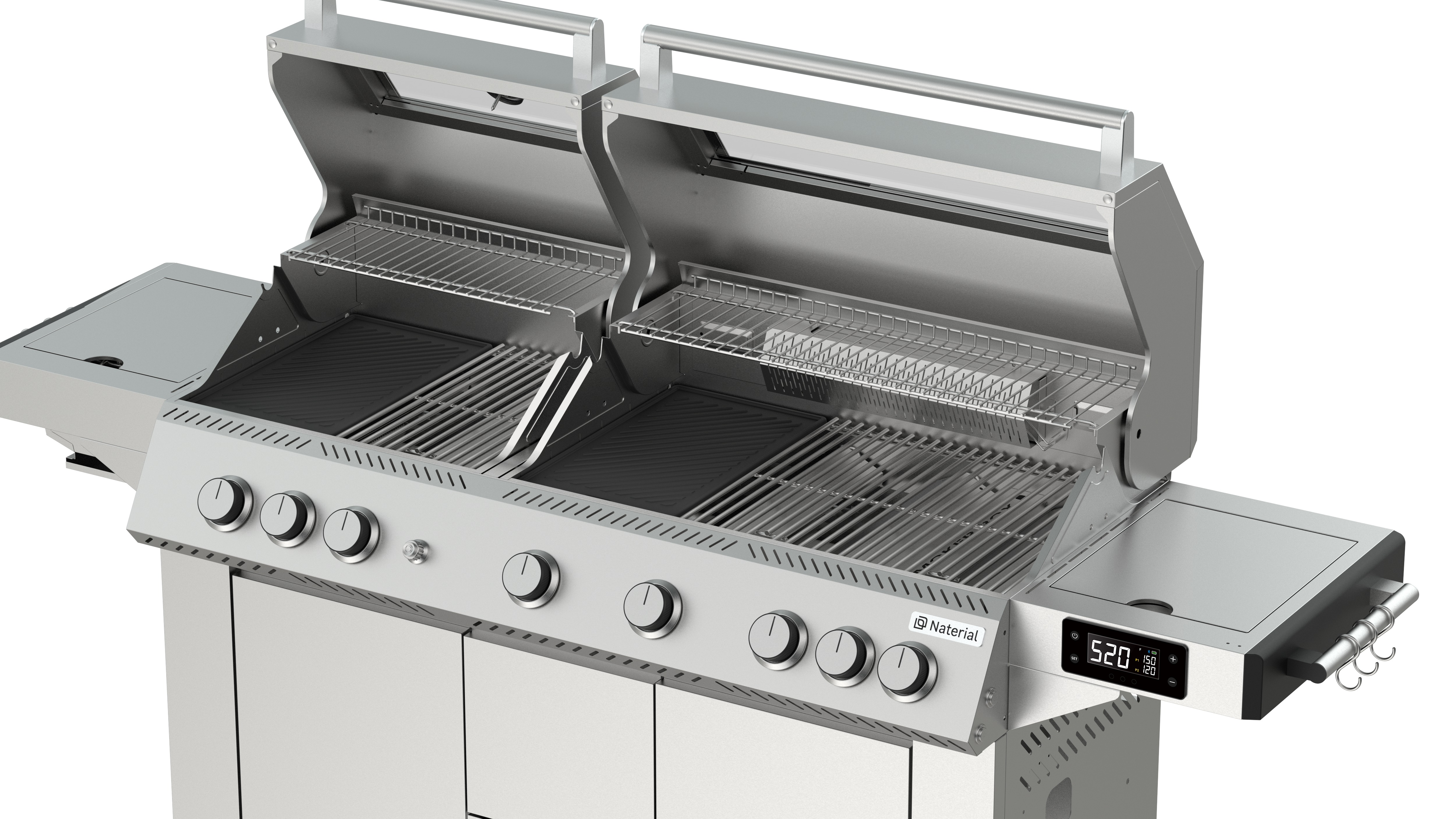 Barbecue a gás premium inox com 6+2 queimadores Naterial Upsilon - 22