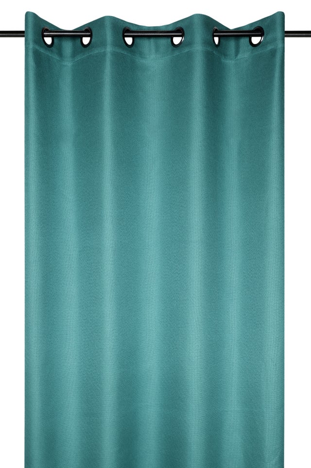 Rideau occultant thermique, Copenhague, turquoise H.260 x l.140 cm