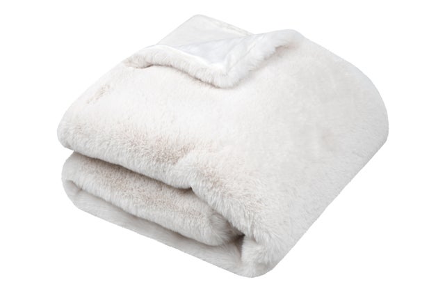 Plaid Bostan, écru l.160 x L.130 cm