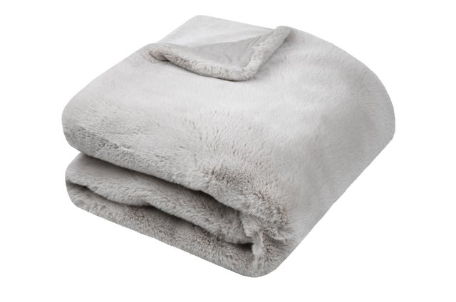 Plaid Bostan, naturel l.160 x L.130 cm