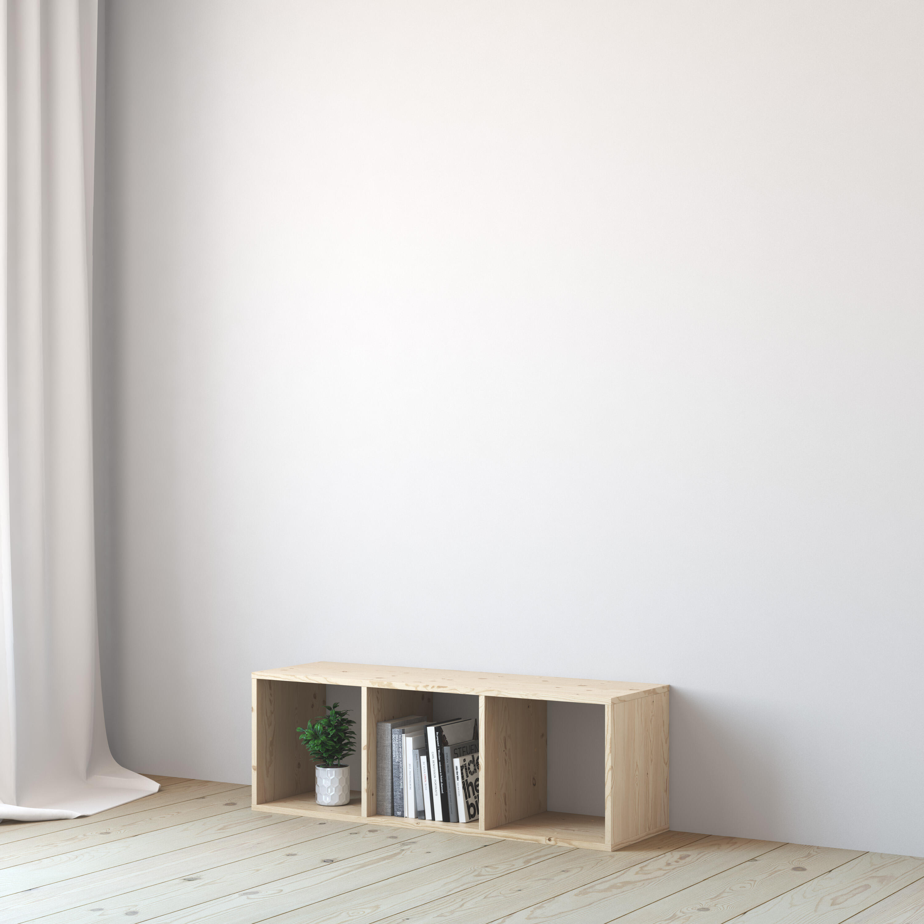 Mensola a muro 3 cubi Kub SPACEO rettangolare in legno L 36 x P 31.7 cm pino - 5