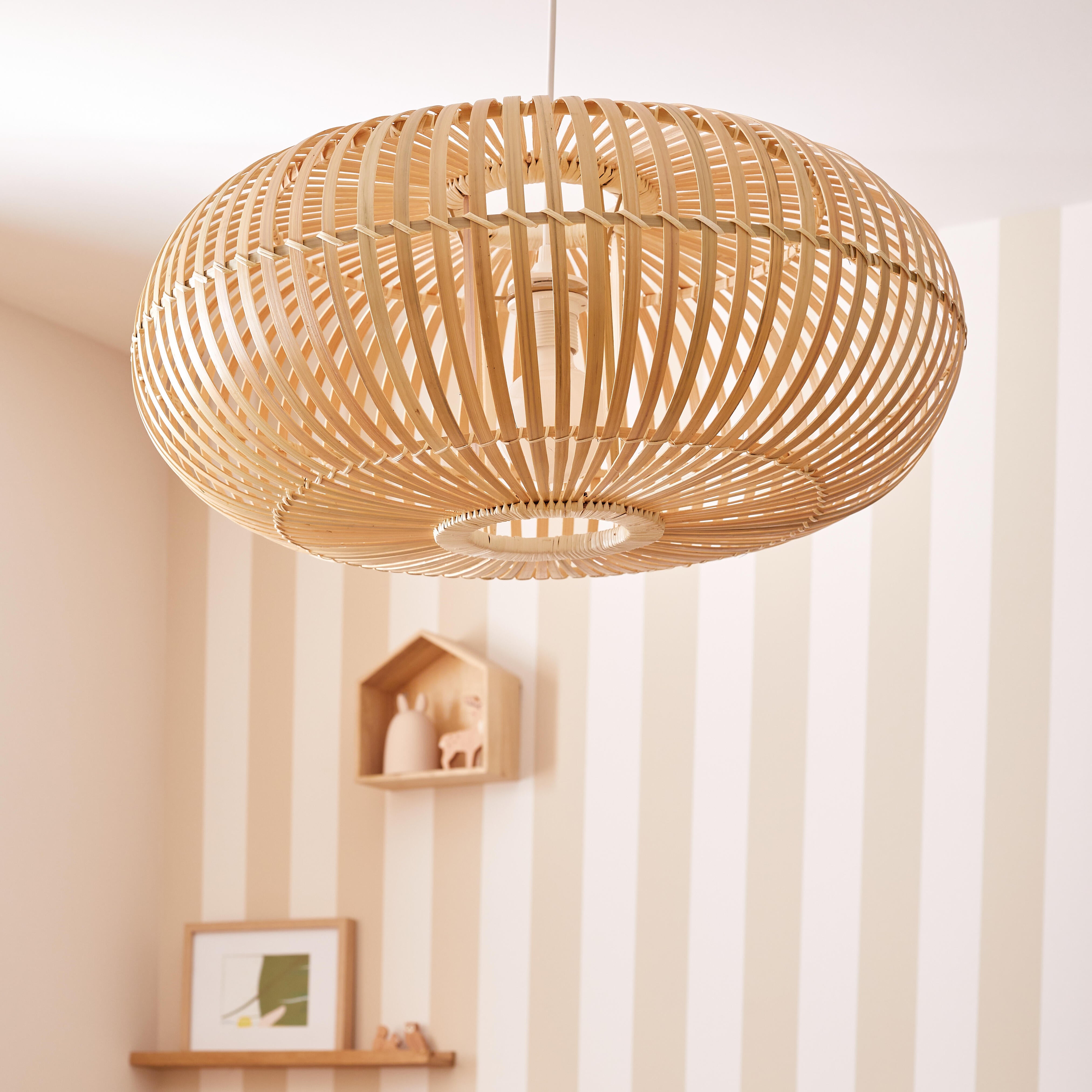 Suspension Manille bambou, beige, Diam.60 cm, E27 - 3