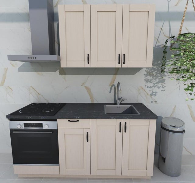 Cozinha completa Delinia Siena 1,80m creme