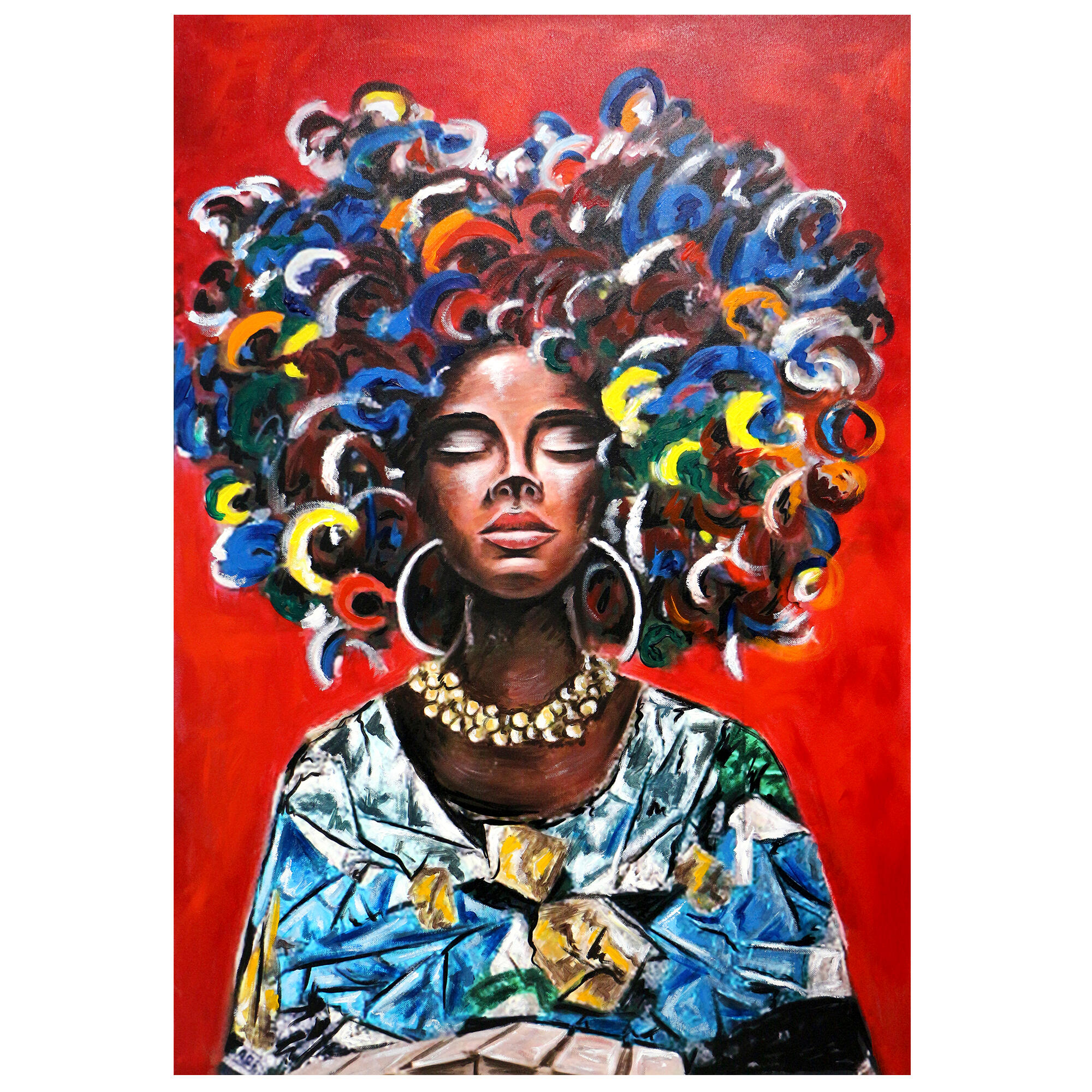 Canva mujer africana 80x120 cm