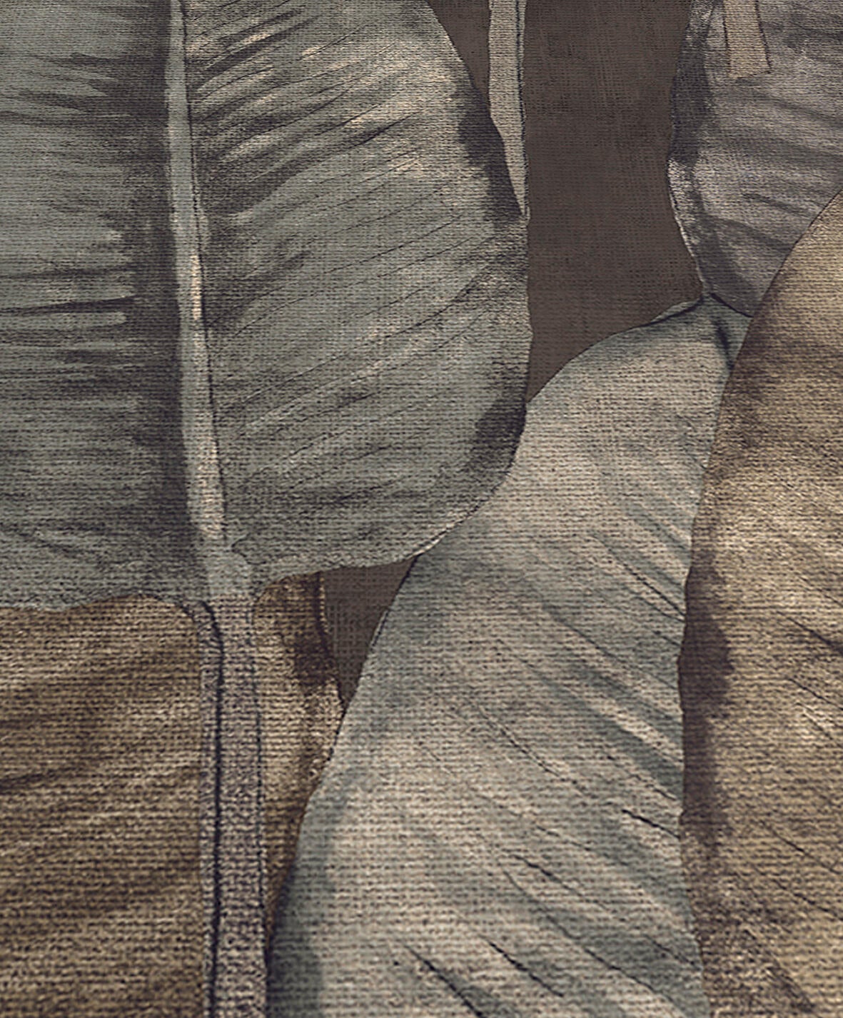 Carta da parati Leaf marrone, tortora, beige, 53 cm x 10.05 m - 3