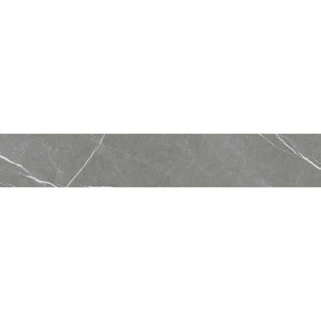 Piastrella battiscopa Eternal Dark in ceramica grigio opaco L 60 x H 10 cm x Sp 9 mm confezione da 9 ml
