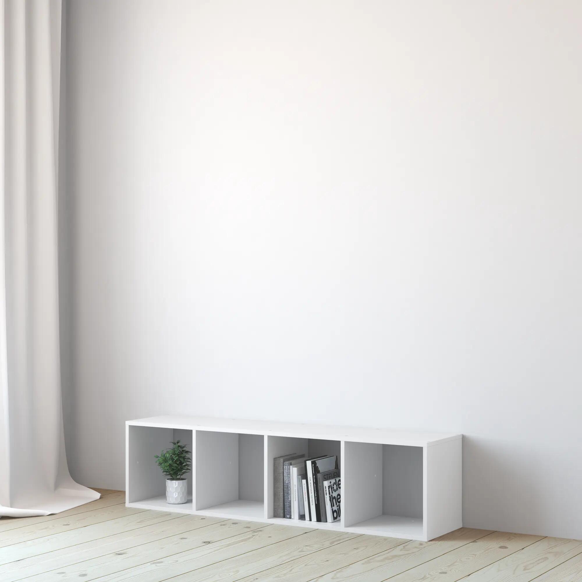 Mensola a muro 4 cubi Kub SPACEO rettangolare in truciolare L 36 x P 31.7 cm bianco - 8