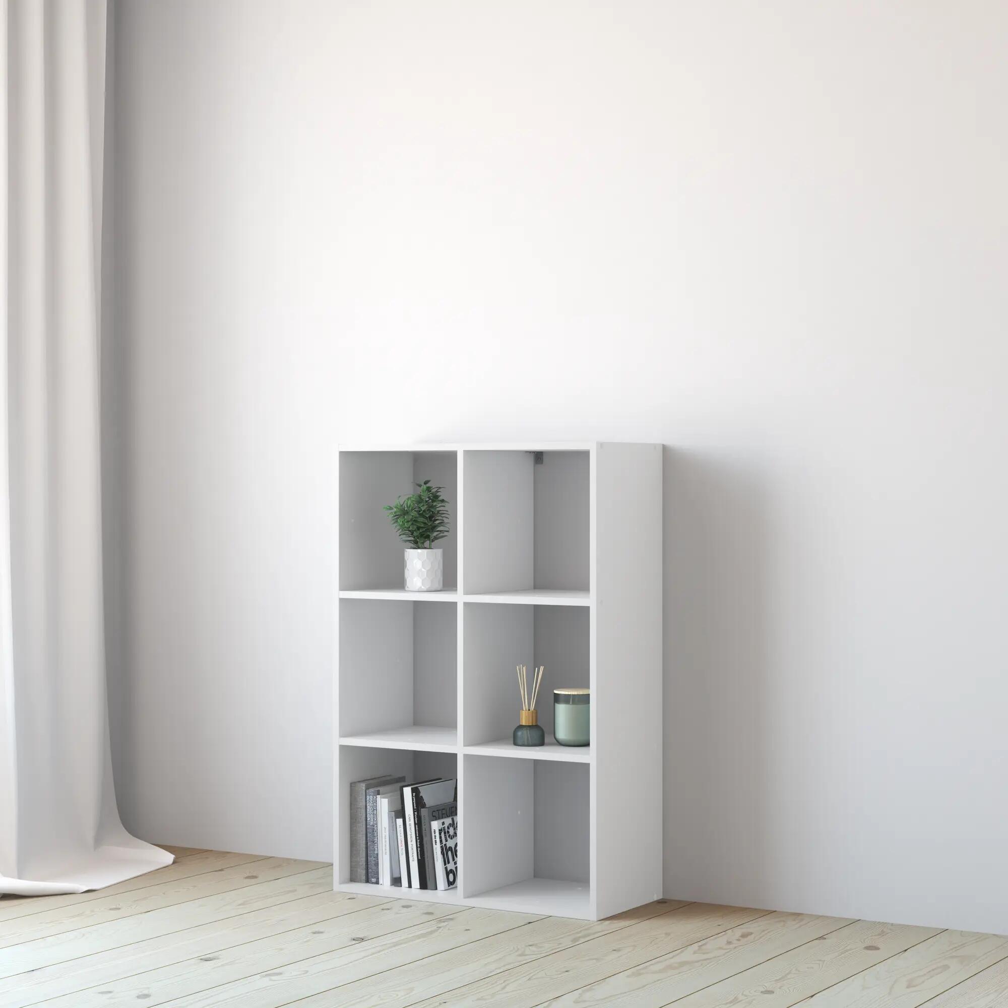 Mensola a muro 6 cubi Kub SPACEO rettangolare in truciolare L 70 x P 31.7 cm bianco - 7