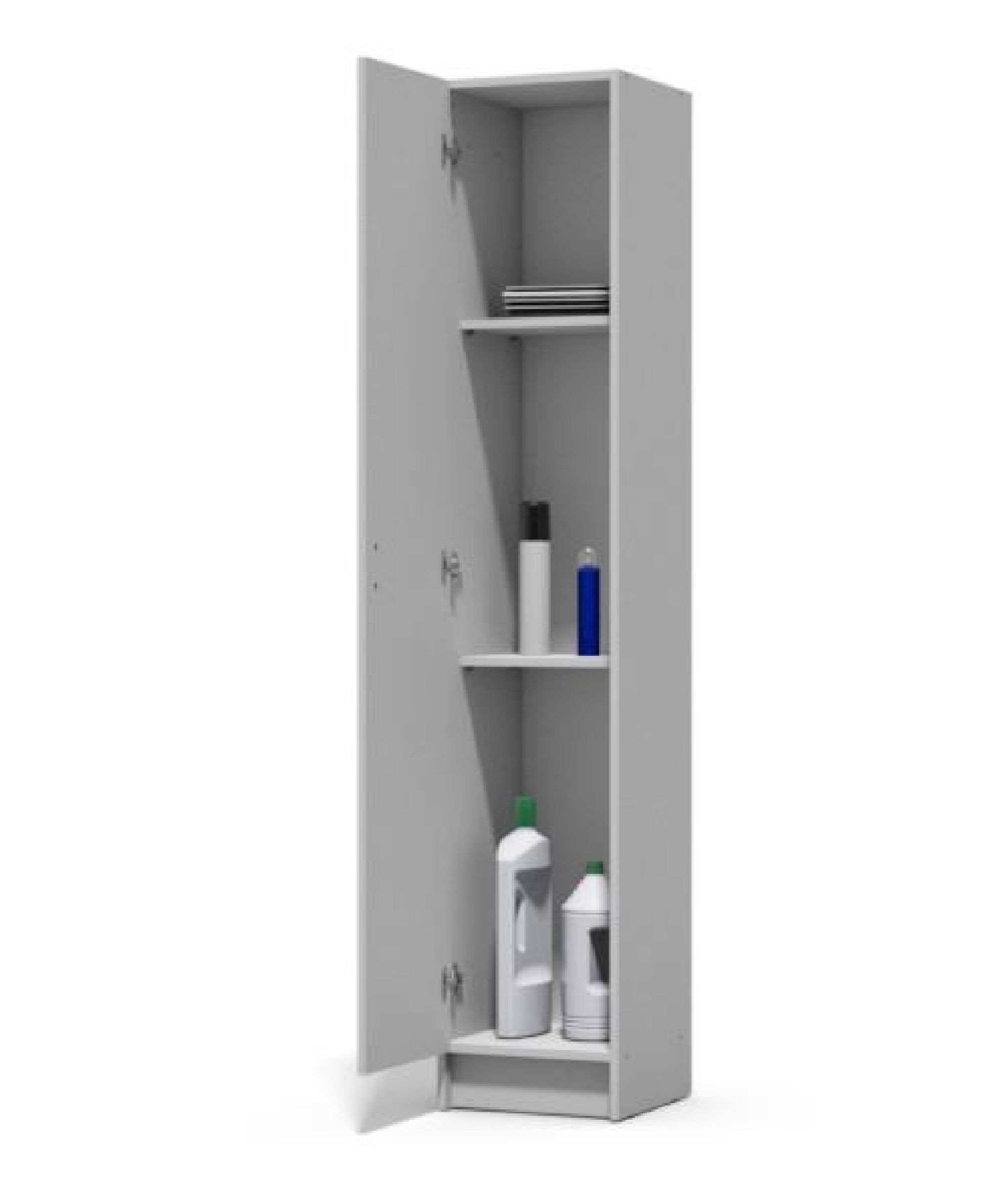 Armario escobero 35x175x35 cm para uso interior blanco