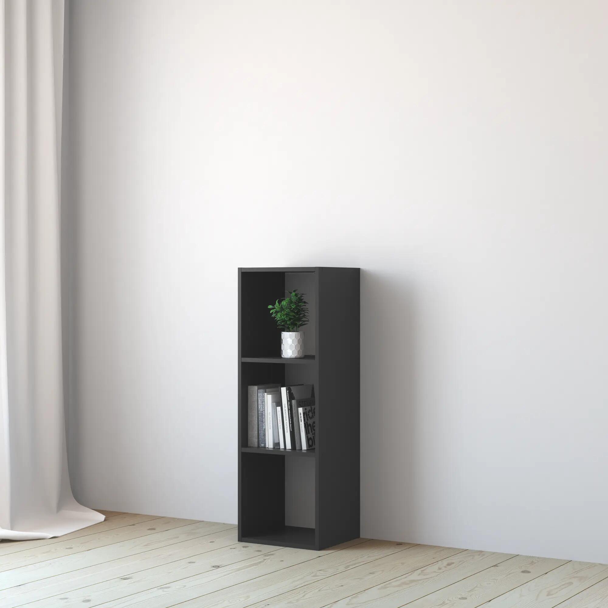 Mensola a muro 3 cubi Kub SPACEO quadrato in truciolare L 36 x P 31.7 cm grigio - 3