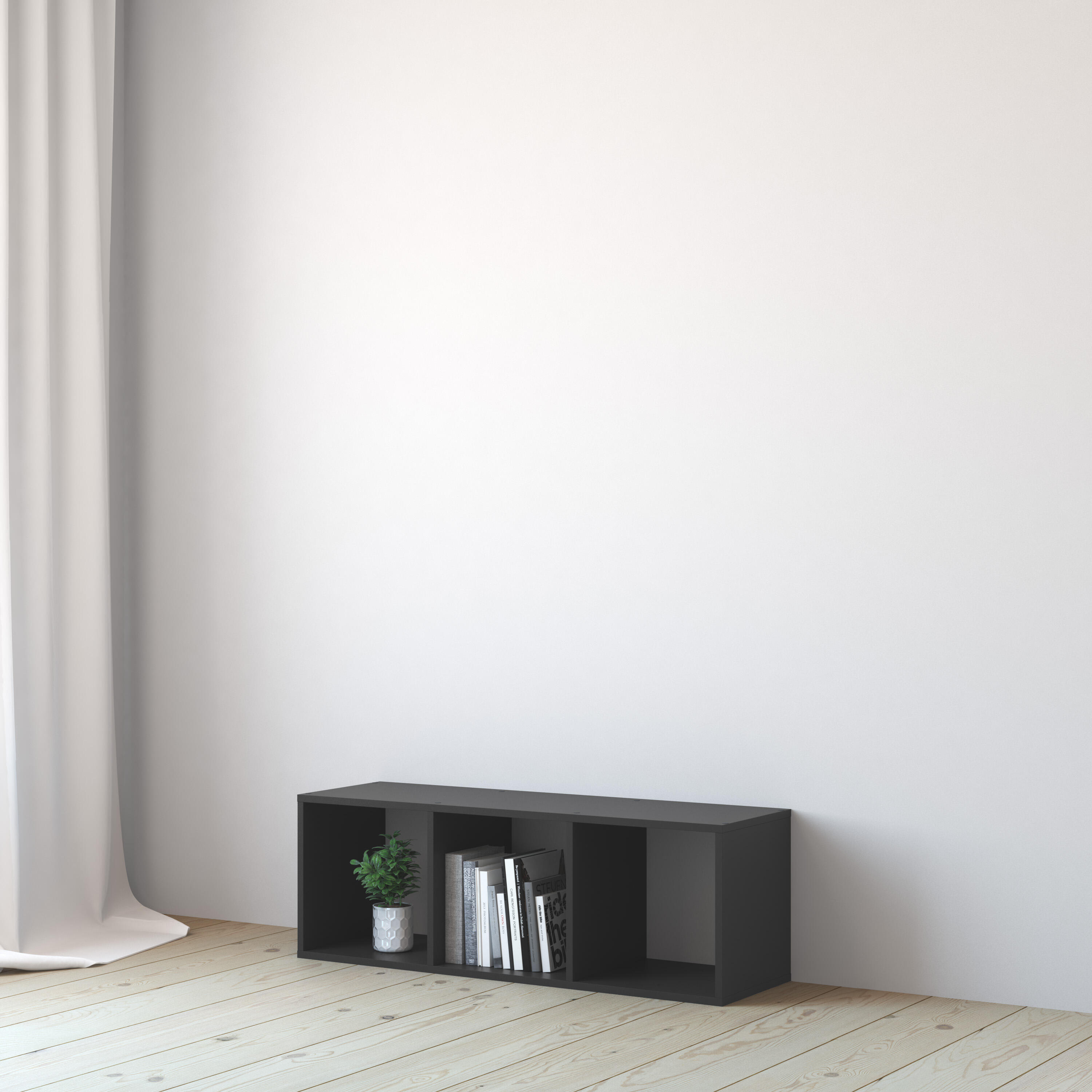 Estantería SPACEO KUB 3 cubos gris 104.8x36x31.7cm - 6