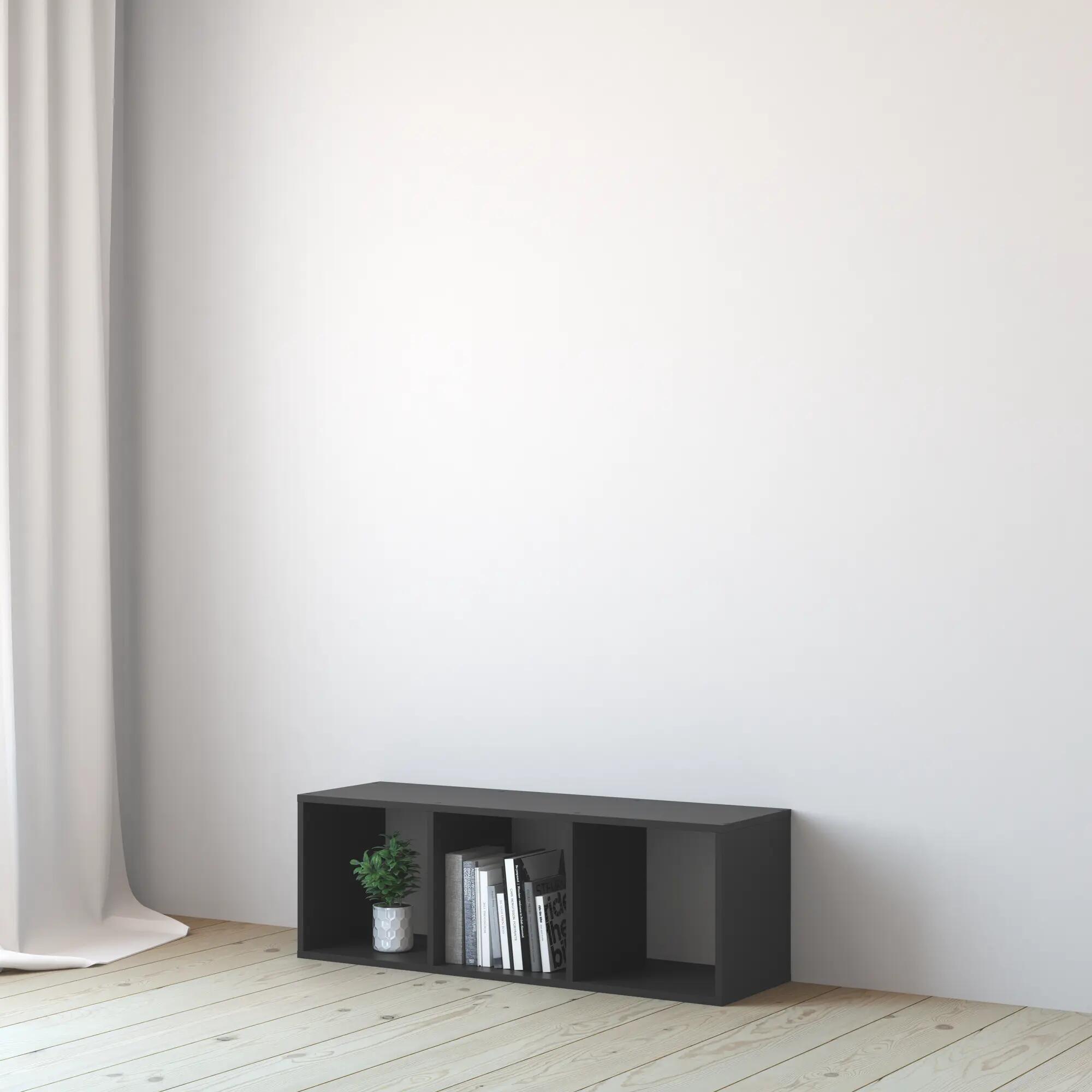 Mensola a muro 3 cubi Kub SPACEO quadrato in truciolare L 36 x P 31.7 cm grigio - 4