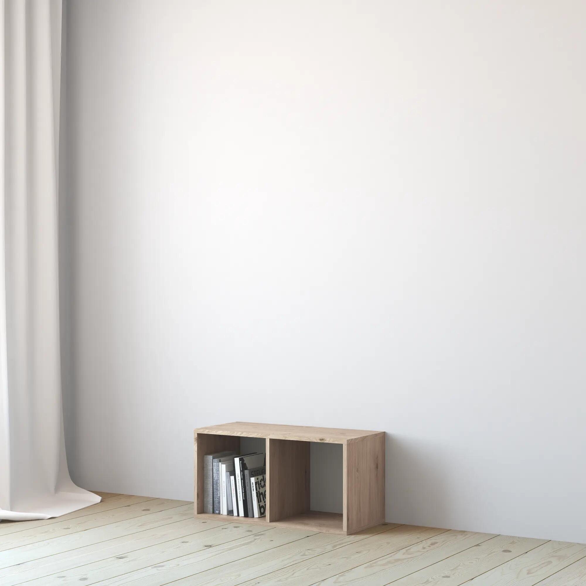 Mensola a muro 2 cubi Kub SPACEO rettangolare in truciolare L 36 x P 31.7 cm rovere - 8
