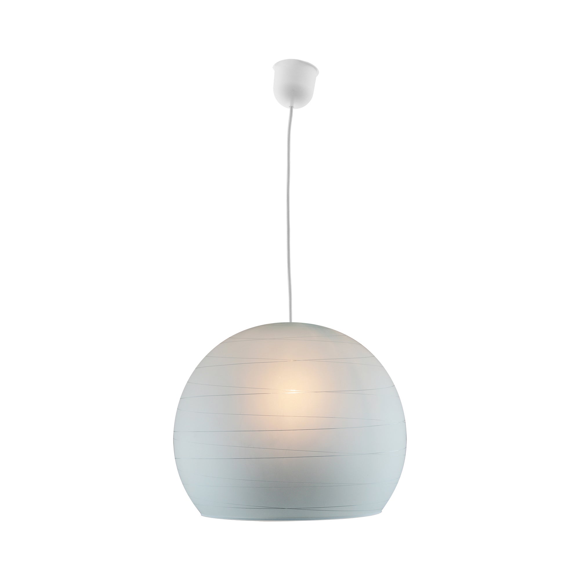 Lámpara de techo boule plateada 1 luz e27