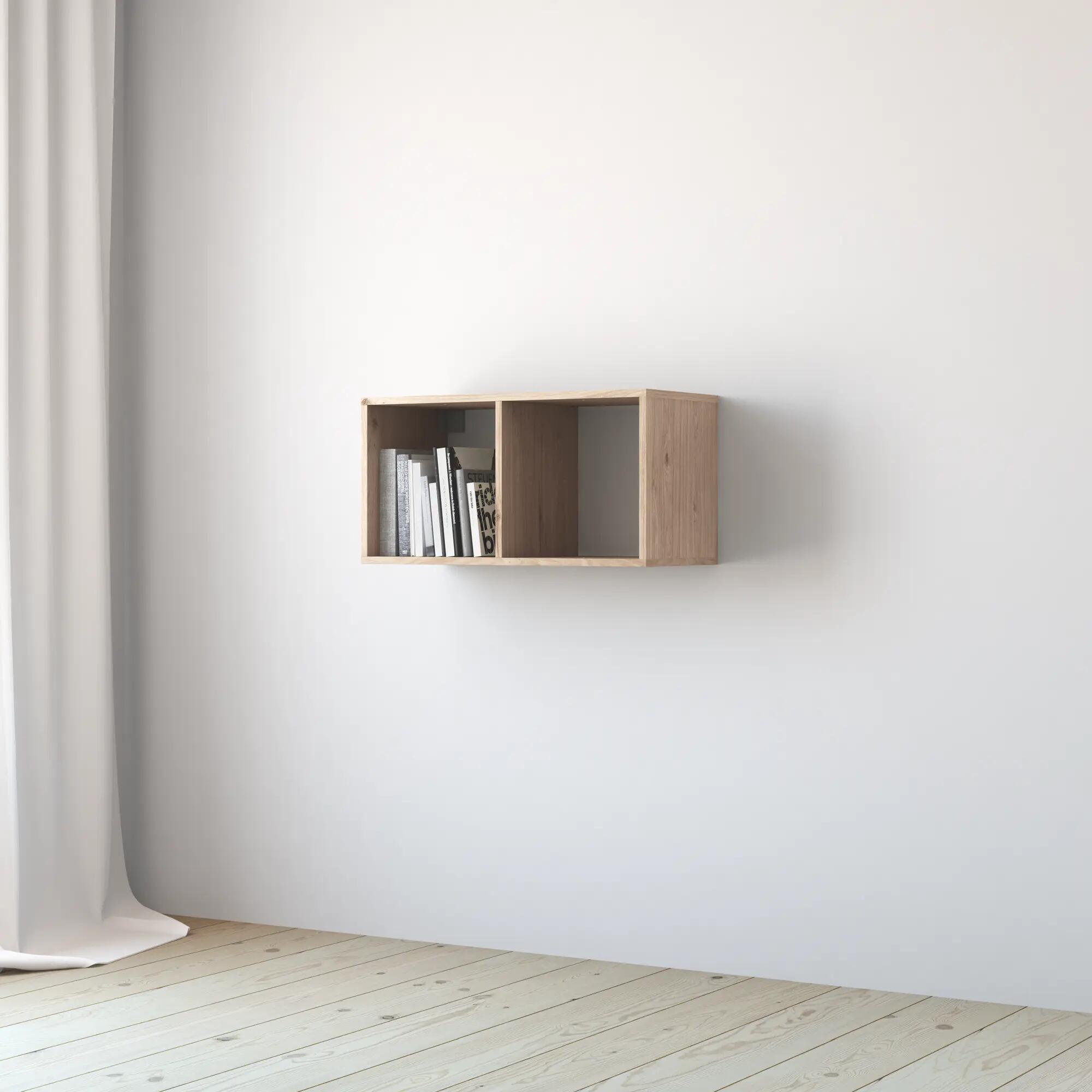 Mensola a muro 2 cubi Kub SPACEO rettangolare in truciolare L 36 x P 31.7 cm rovere - 12