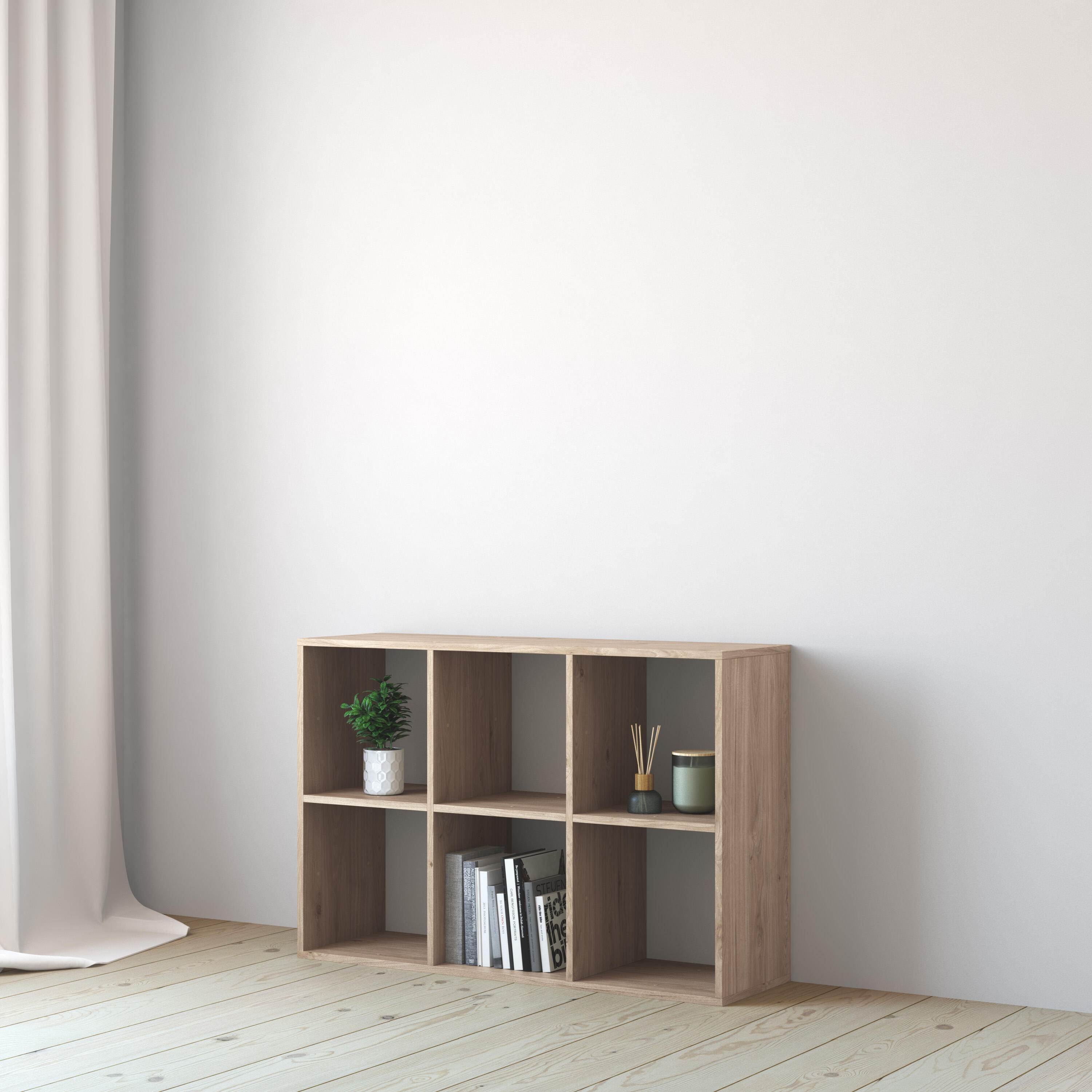 Estante cubo 3x2 carvalho 104,9x70,4x31 cm Spaceo Kub - 3