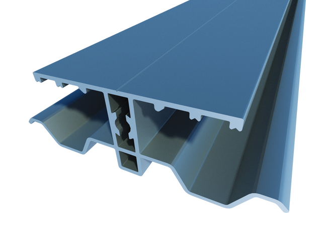 Profil jonction pour plaque polycarbonate ep. 16 mm gris, L.3 m