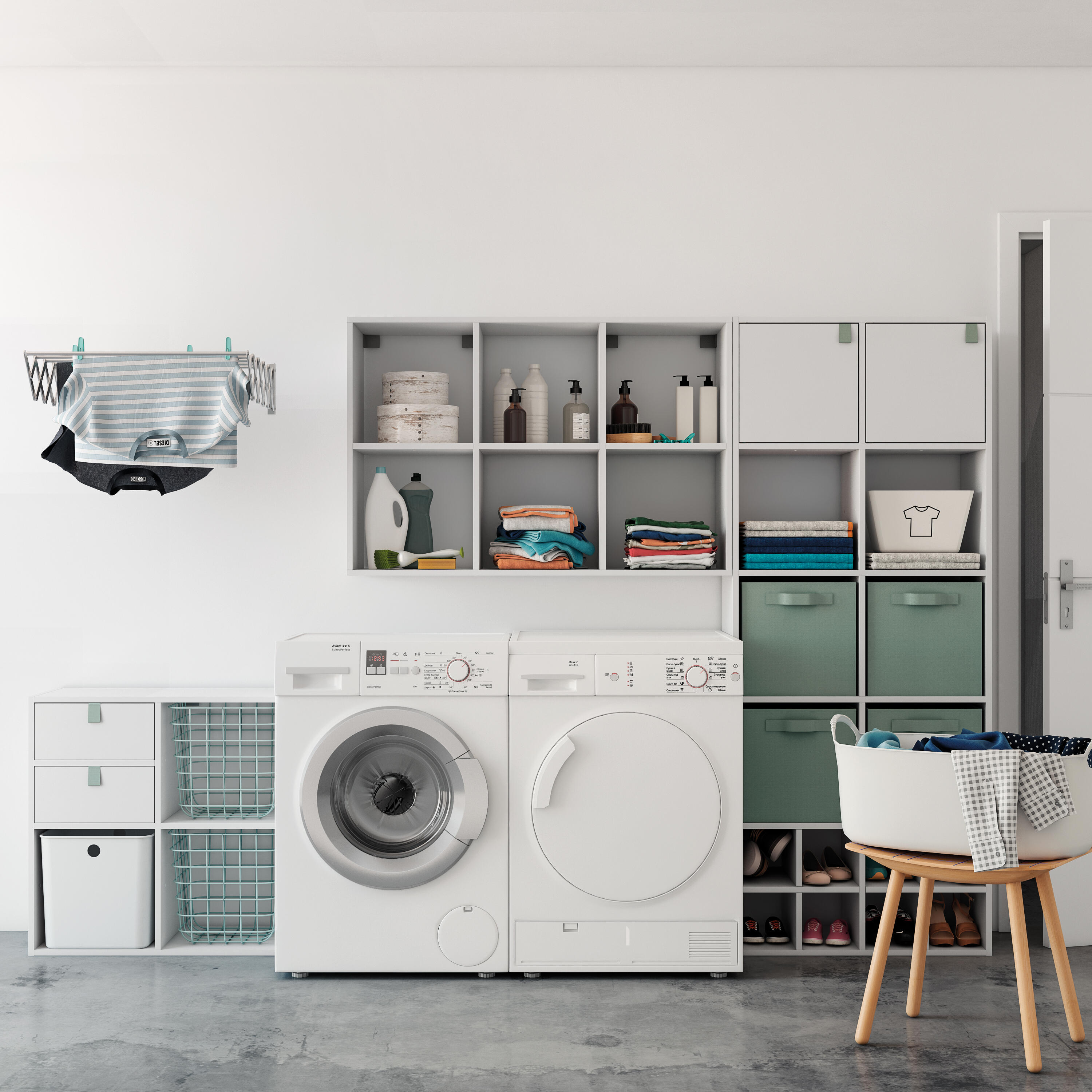 Mensola a muro 6 cubi Kub SPACEO rettangolare in truciolare L 70 x P 31.7 cm bianco - 8