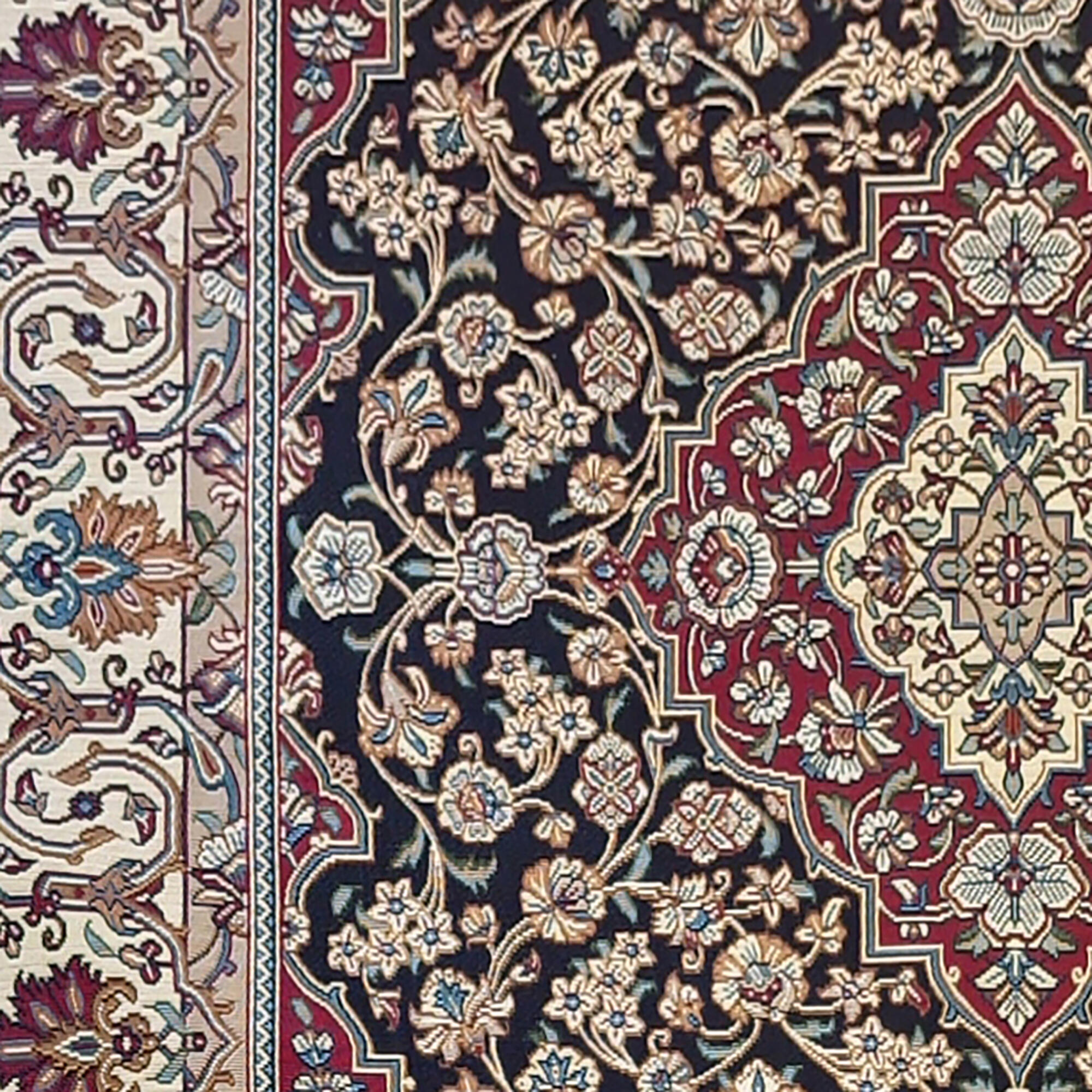 Alfombra poliéster Java Amina exterior/interior 160x230cm tejido plano base antideslizante geométrico granate lavable en lavadora - 4