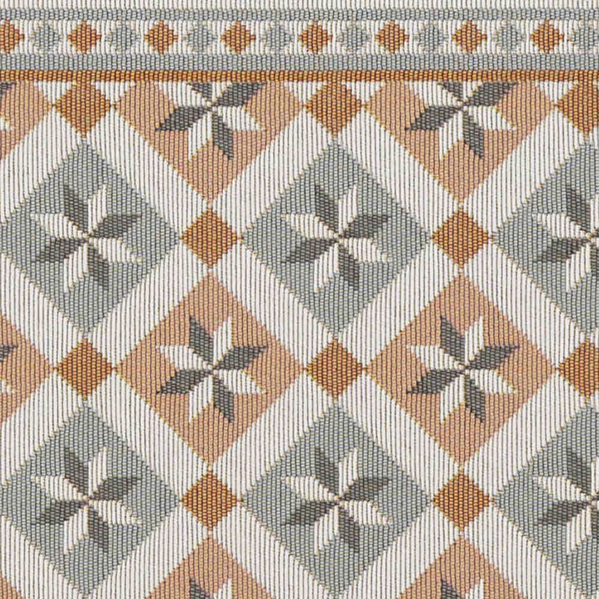 Alfombra pie de cama polipropileno Matcha Sintra exterior/interior 50x110cm tejido plano base antideslizante mosaico terracota lavable en lavadora - 4