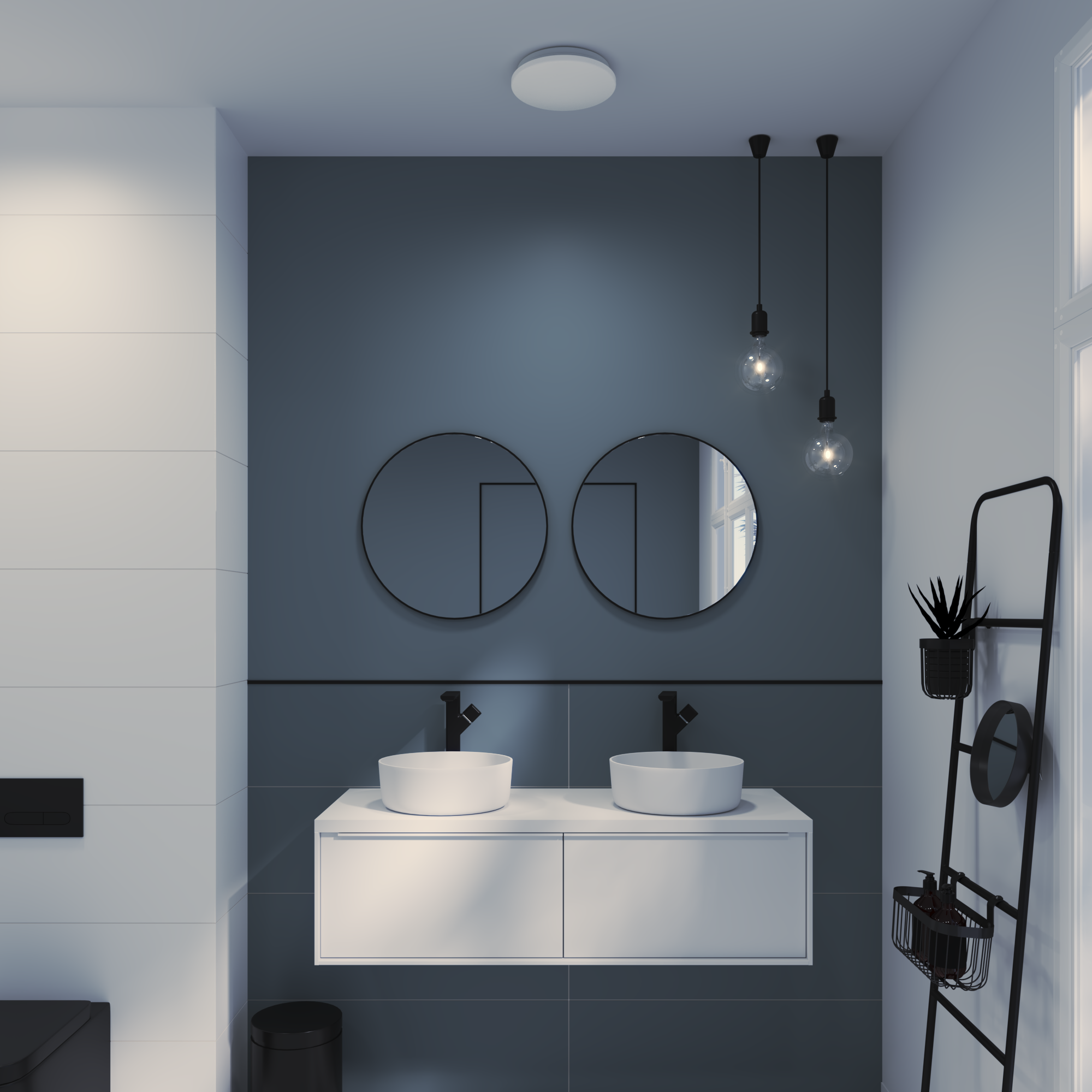 Plafonnier LED salle de bain Madyled, D.25 cm, blanc - 3