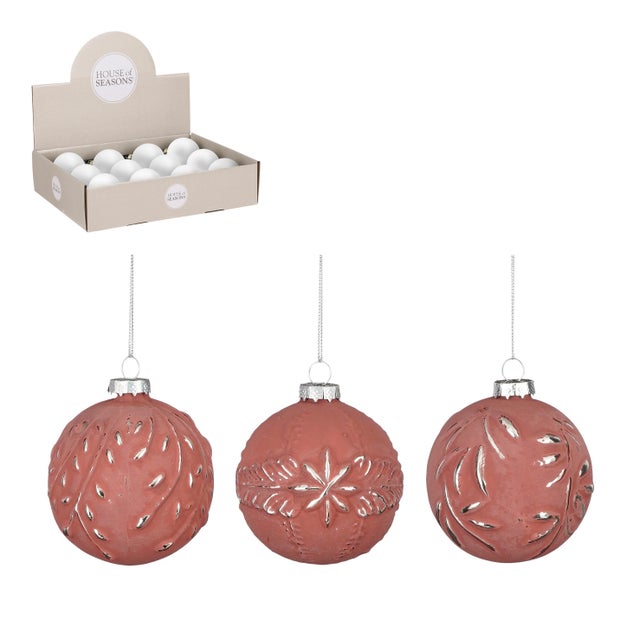 Bola de natal 8cm rosa