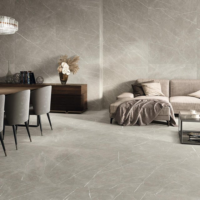 Piastrella da pavimento e rivestimento interno in gres porcellanato 120 x 120 cm rettificato taupe opaco Eternal R9 traffico medio forte (pei 3/5) Sp. 9 mm 1.44 mq