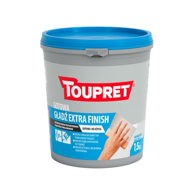 Gotowa Gładź szpachlowa Extra Finish 1.5 kg Tourpet