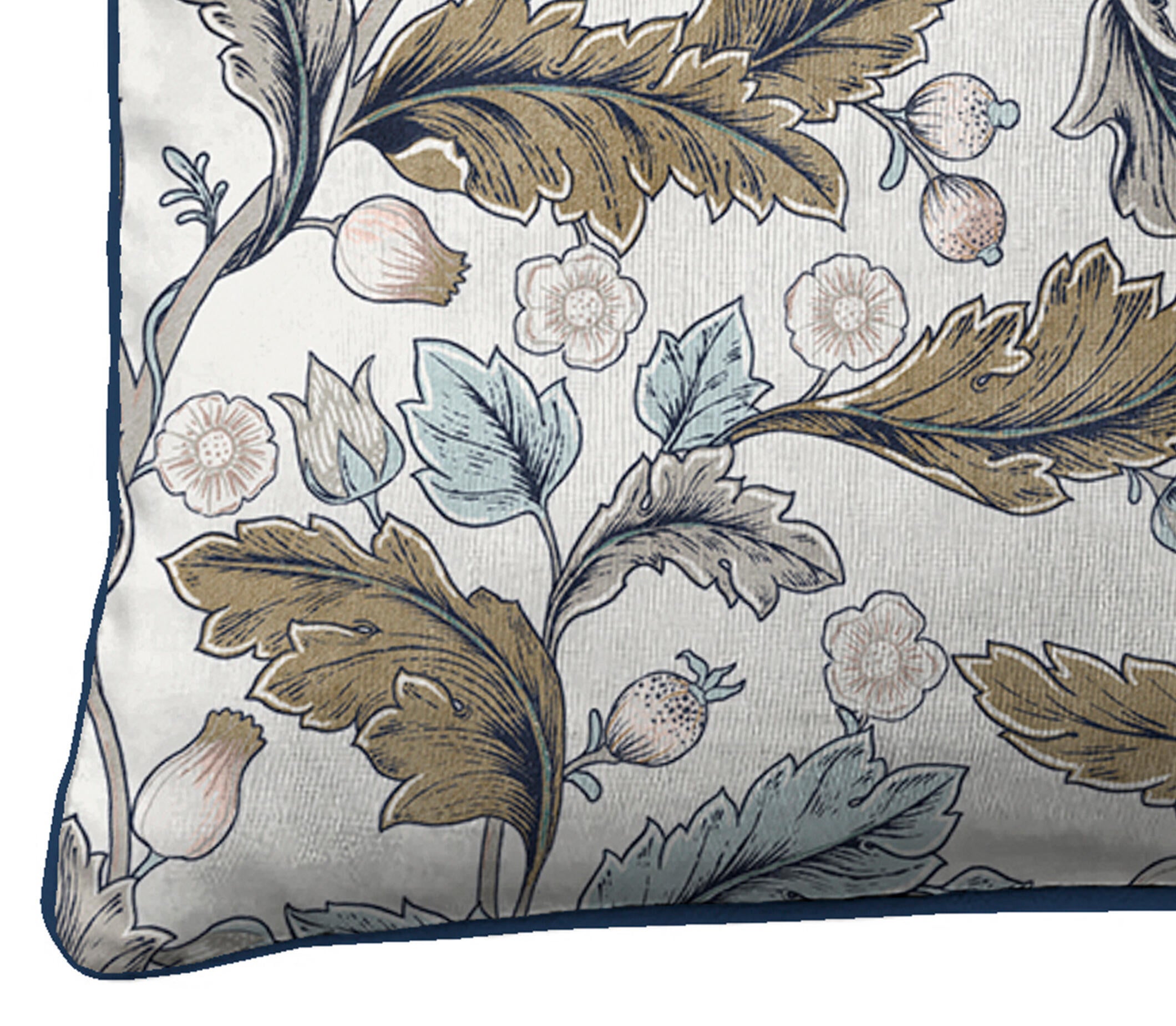 Cojín decorativo   Sutrami poliéster azul, gris y marrón 40x60cm - 4