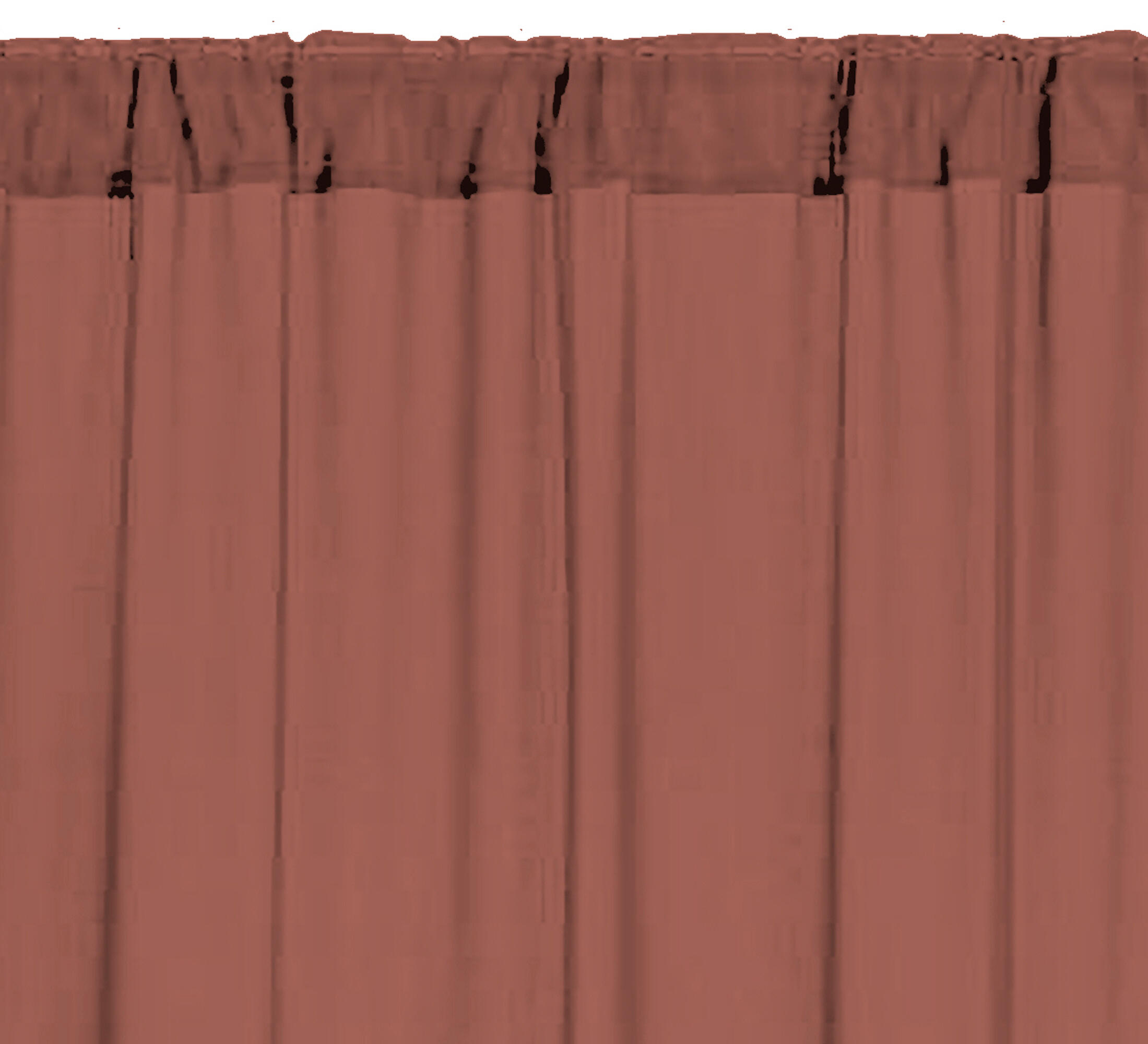 Cortina cinta frunce, trabillas italian liso liso teja de 140x270cm