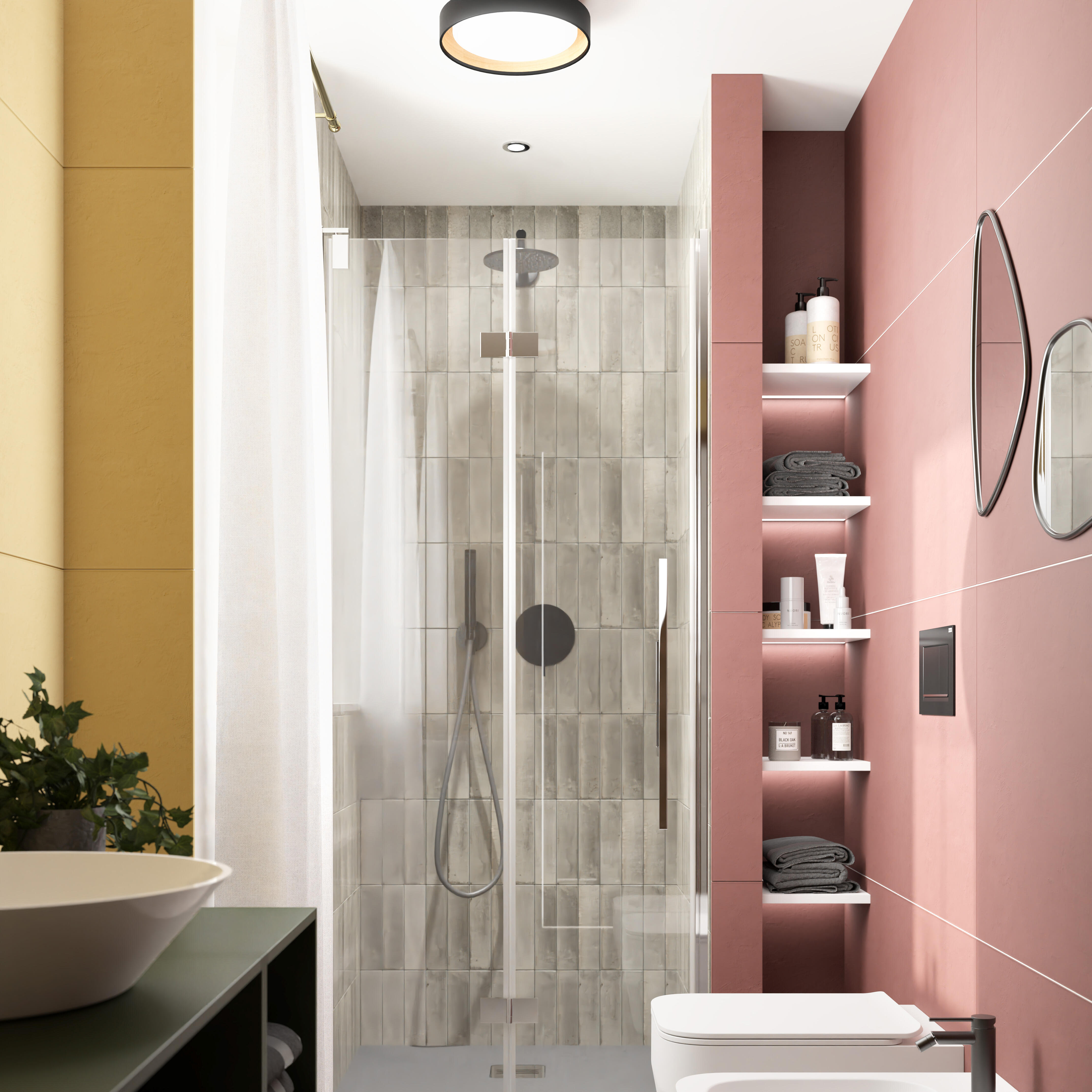 Portafaretto da incasso in alluminio LECCO GU10 grigio tondo IP65 INSPIRE - 2