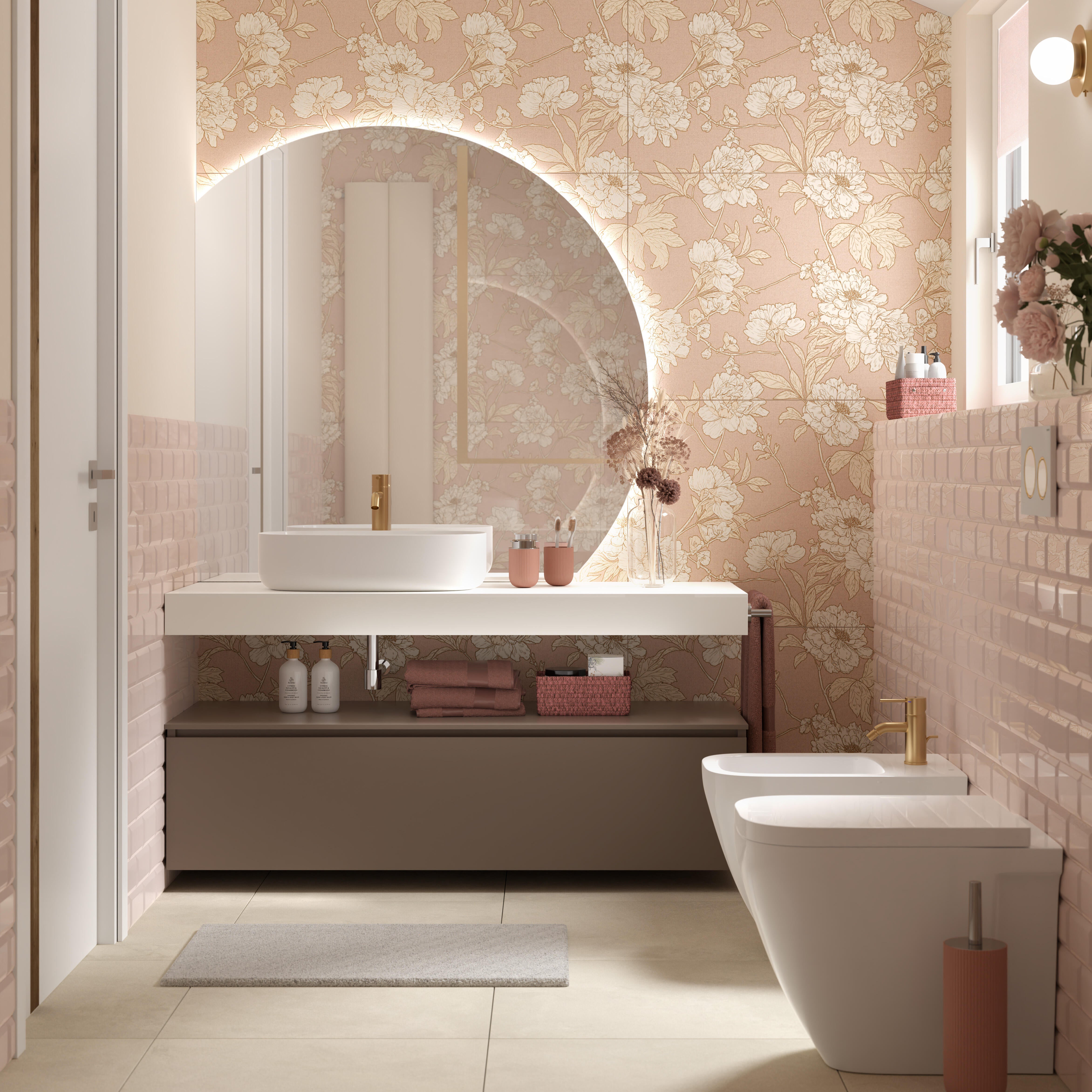 Piastrella da rivestimento interno in gres porcellanato ARIANA 60 x 120 cm rettificato multicolore satinato Flora Camelia traffico medio (pei 2/5) Sp. 7 mm 1.44 mq - 4