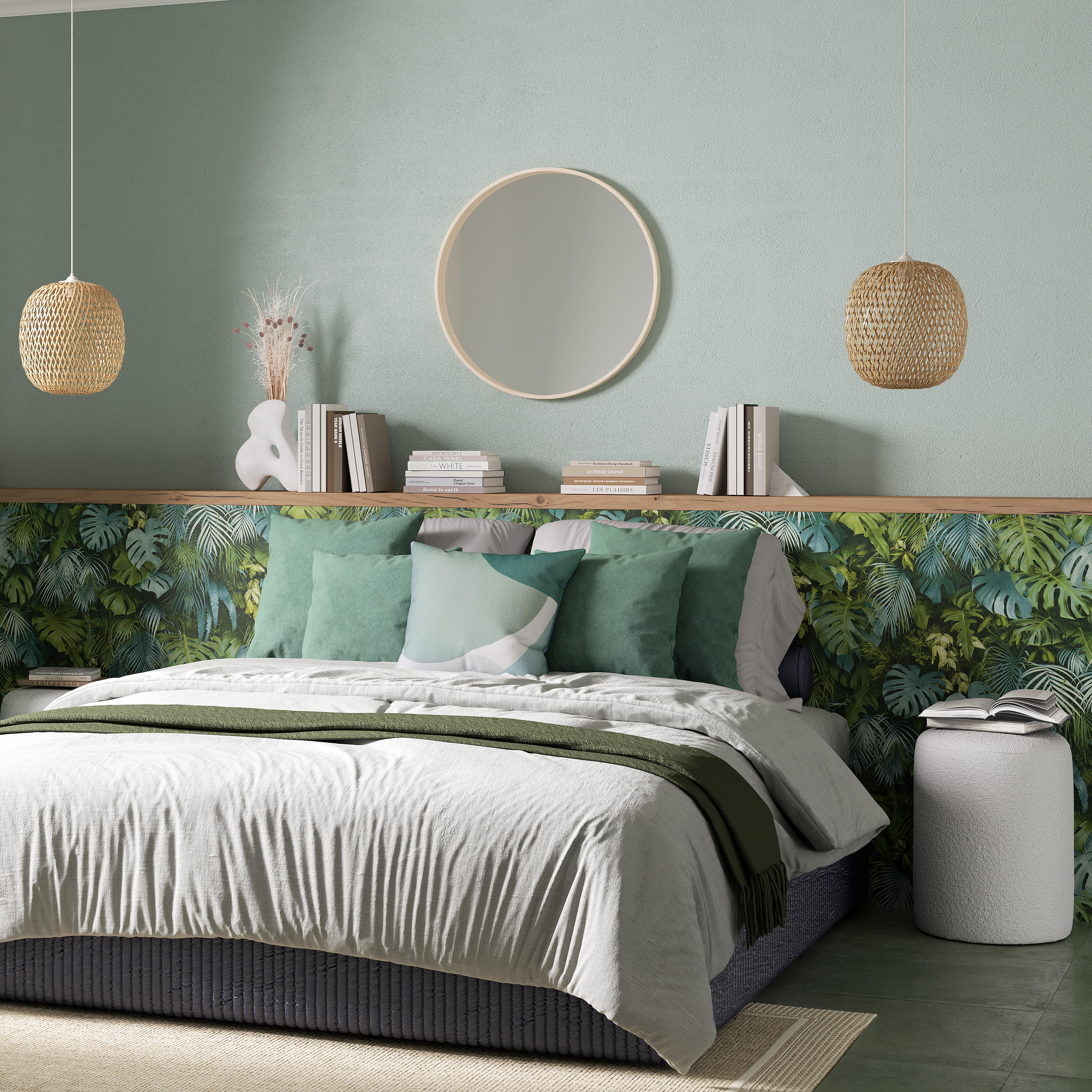 Piastrella da pavimento interno in gres porcellanato 60 x 119.8 cm rettificato smaltato verde opaco Art Color Aspen 60x119,8 rettificato R9 traffico medio forte (pei 3/5) Sp. 9 mm 1.44 mq - 5