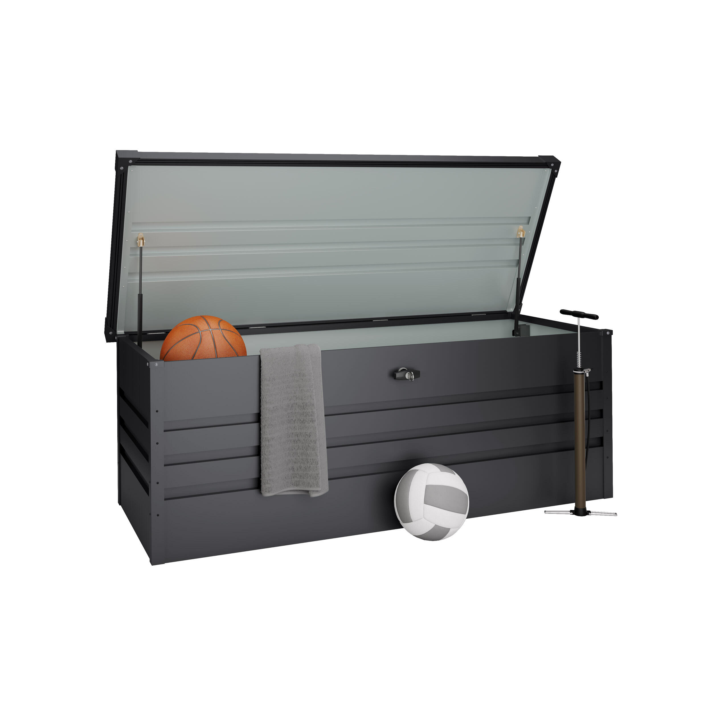 Arcón de metal para exterior HOGGAR Sveg 165 x 62 x 70 cm y capacidad de 716 L - 3